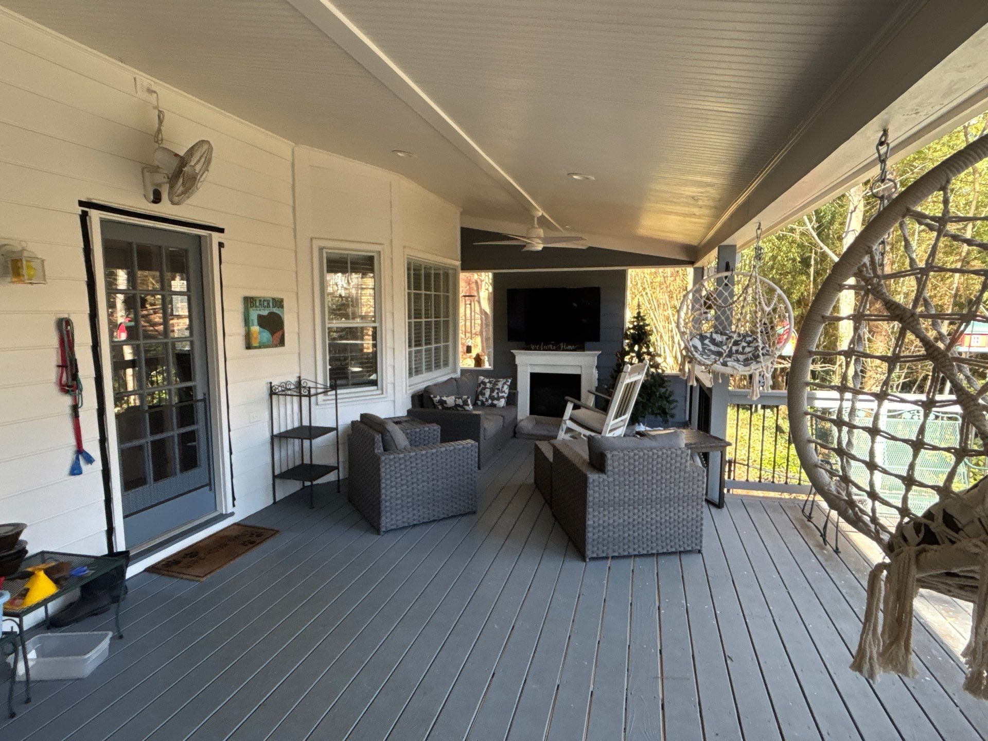 Marietta James Hardie Siding Installation, Rotted Wood Replacement, Exterior Painting, and Deck Stain using Sherwin Williams SuperDeck SOLID Stain by Nelson Exteriors