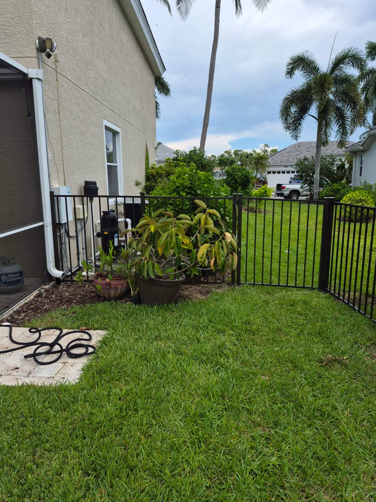 Bronze Aluminum Perimeter Fence Installation in Fort Myers by True Fence LLC