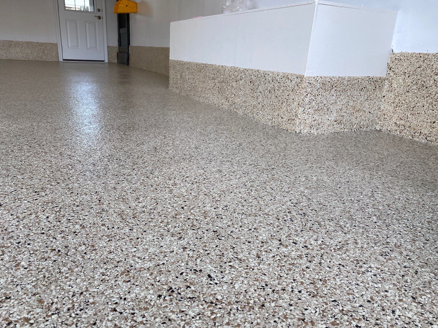 Garage Floor and Patio using Driftwood by Your1DayFloor.com