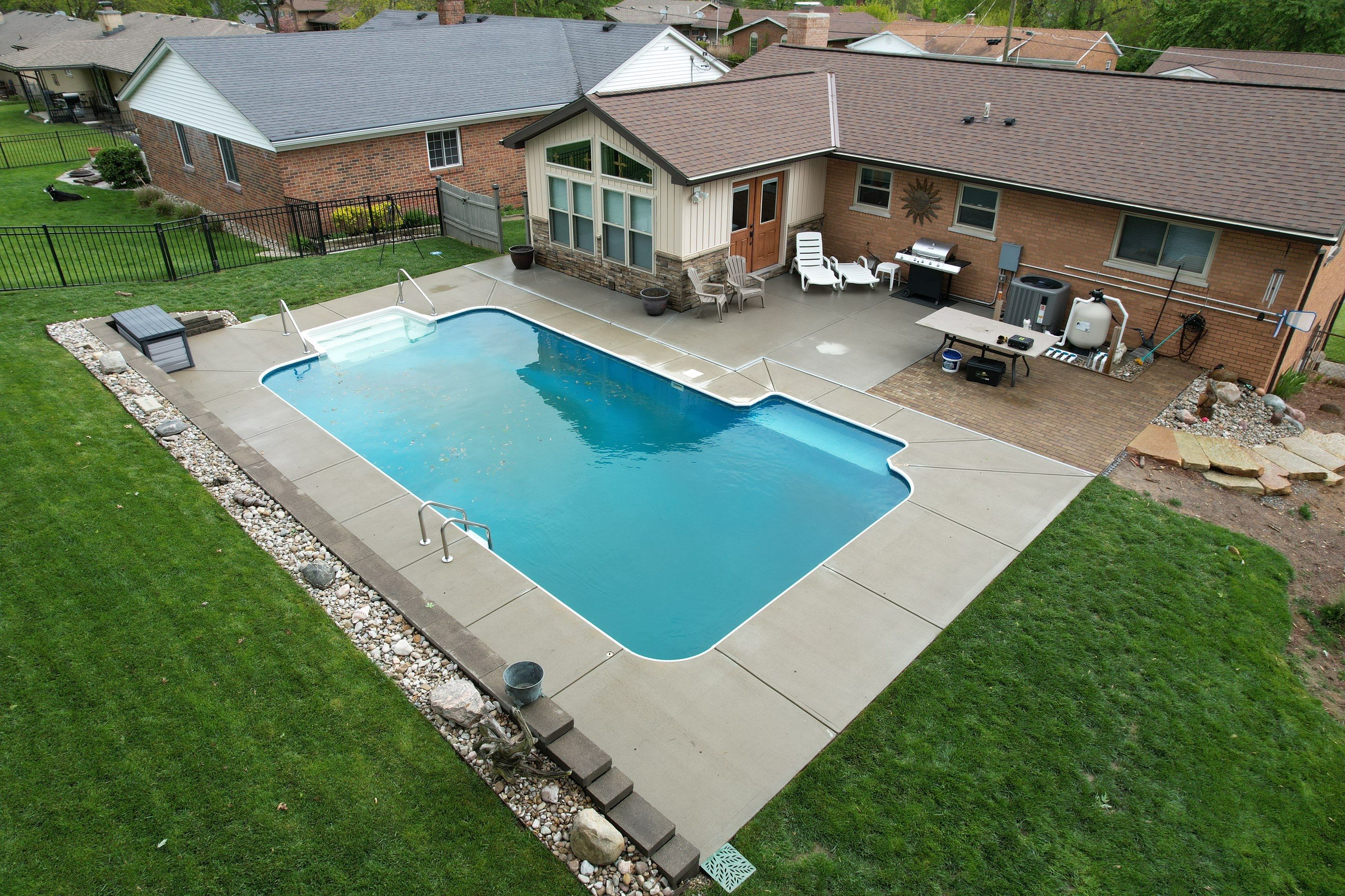 Pressure Washing of Pool Deck by Reisenberg’s Lawn & Landscape, LLC