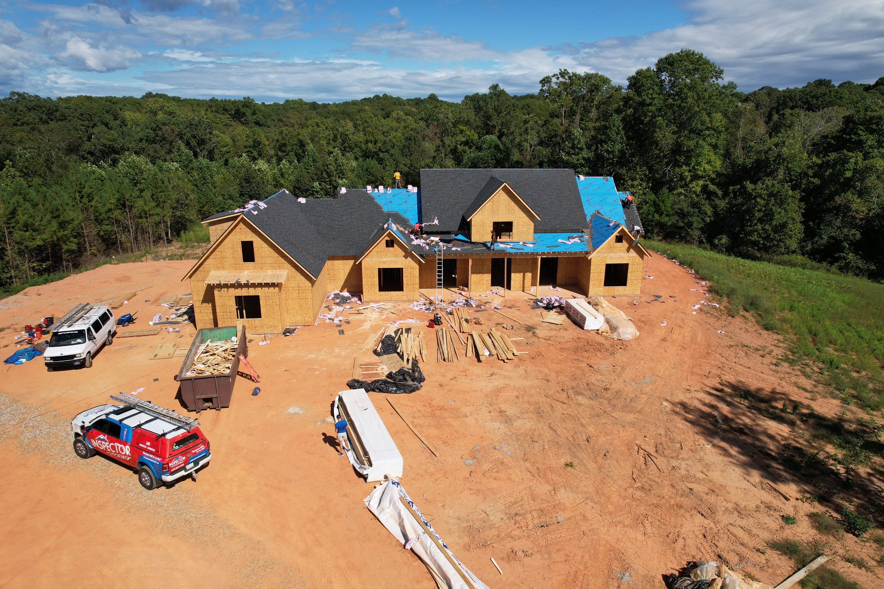 New Construction Residential Roofing Installation using Owens Corning by Inspector Roofing and Restoration