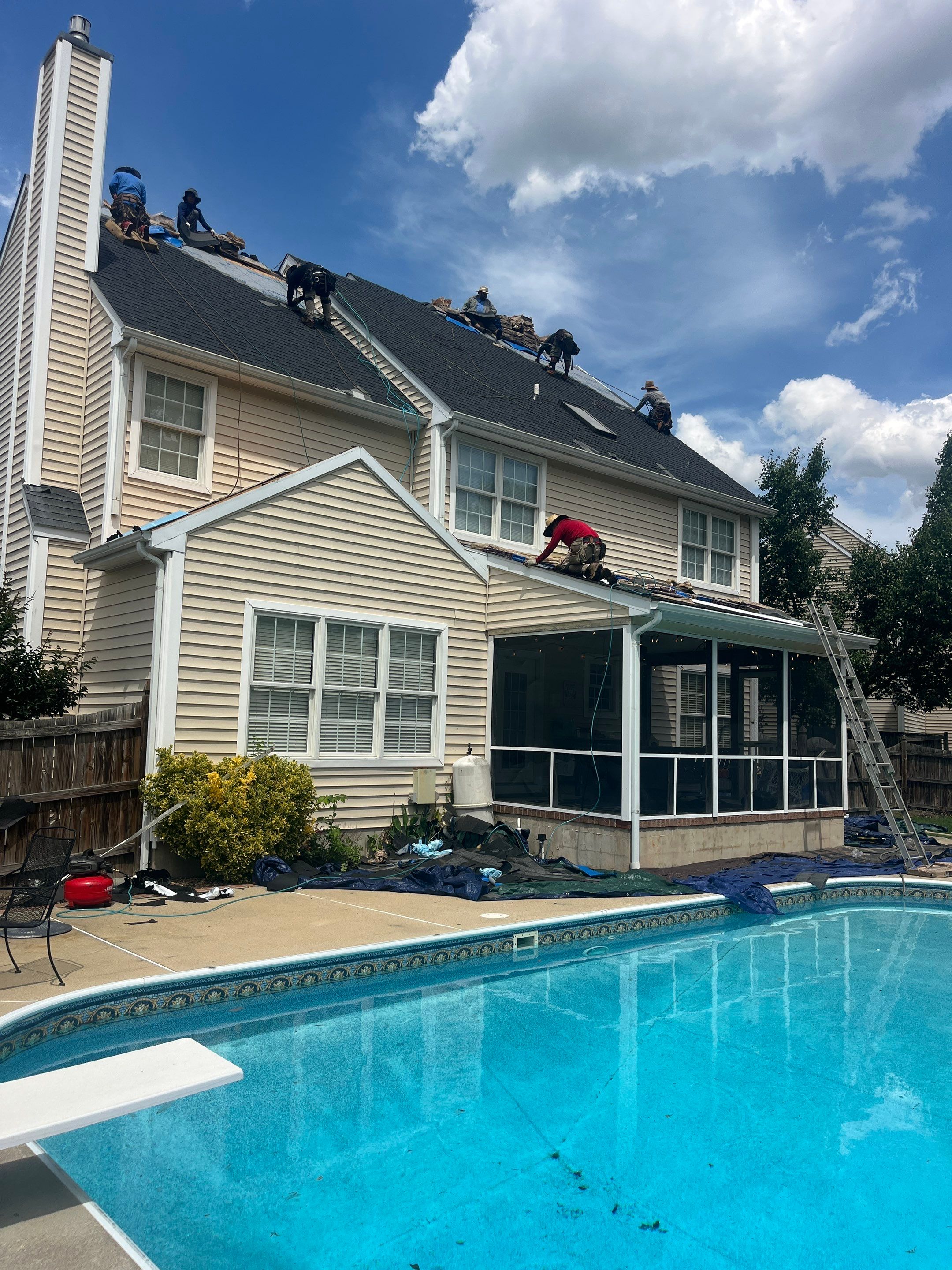 Architectural Shingle Roof Replacement for Two-Story Easton Home by First Chesapeake Roofing