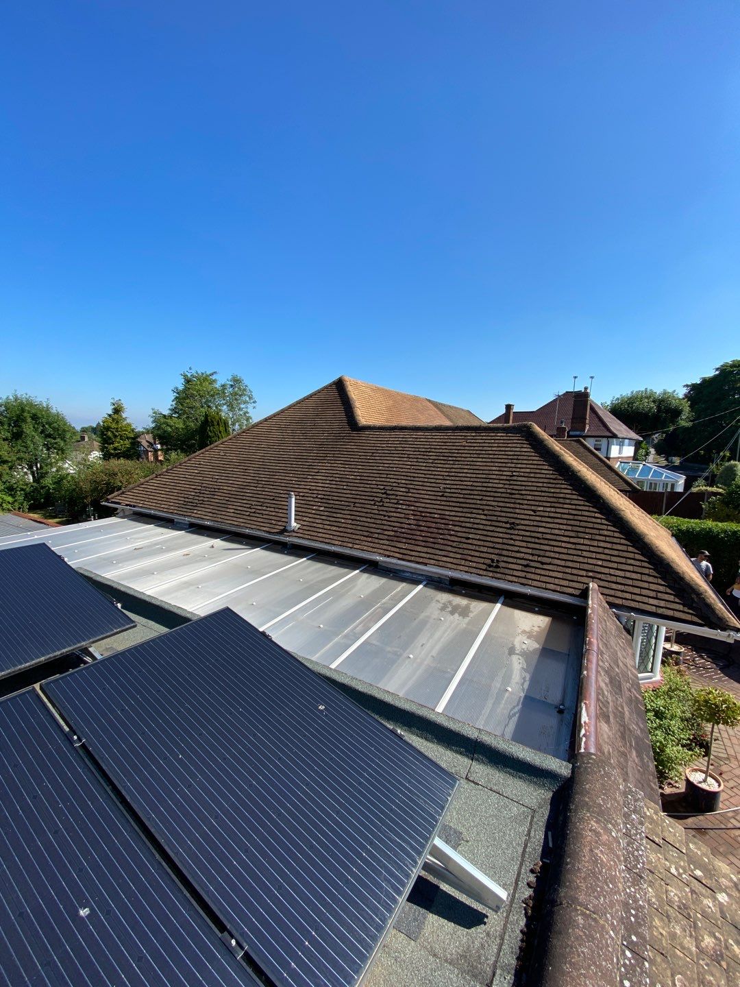 Roof Clean - Render Clean using Honda 15lpm Low Pressure Washing Machine by Ges Exterior Cleaning ltd