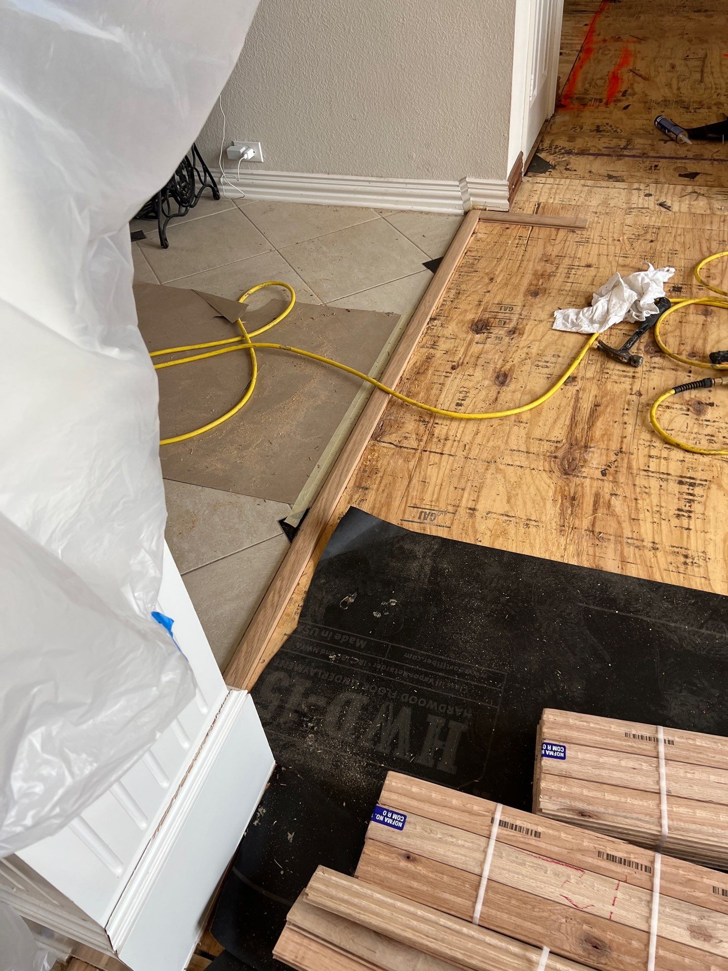 In Progress - Insurance replaced all hardwoods by Bernard Hardwood Floors