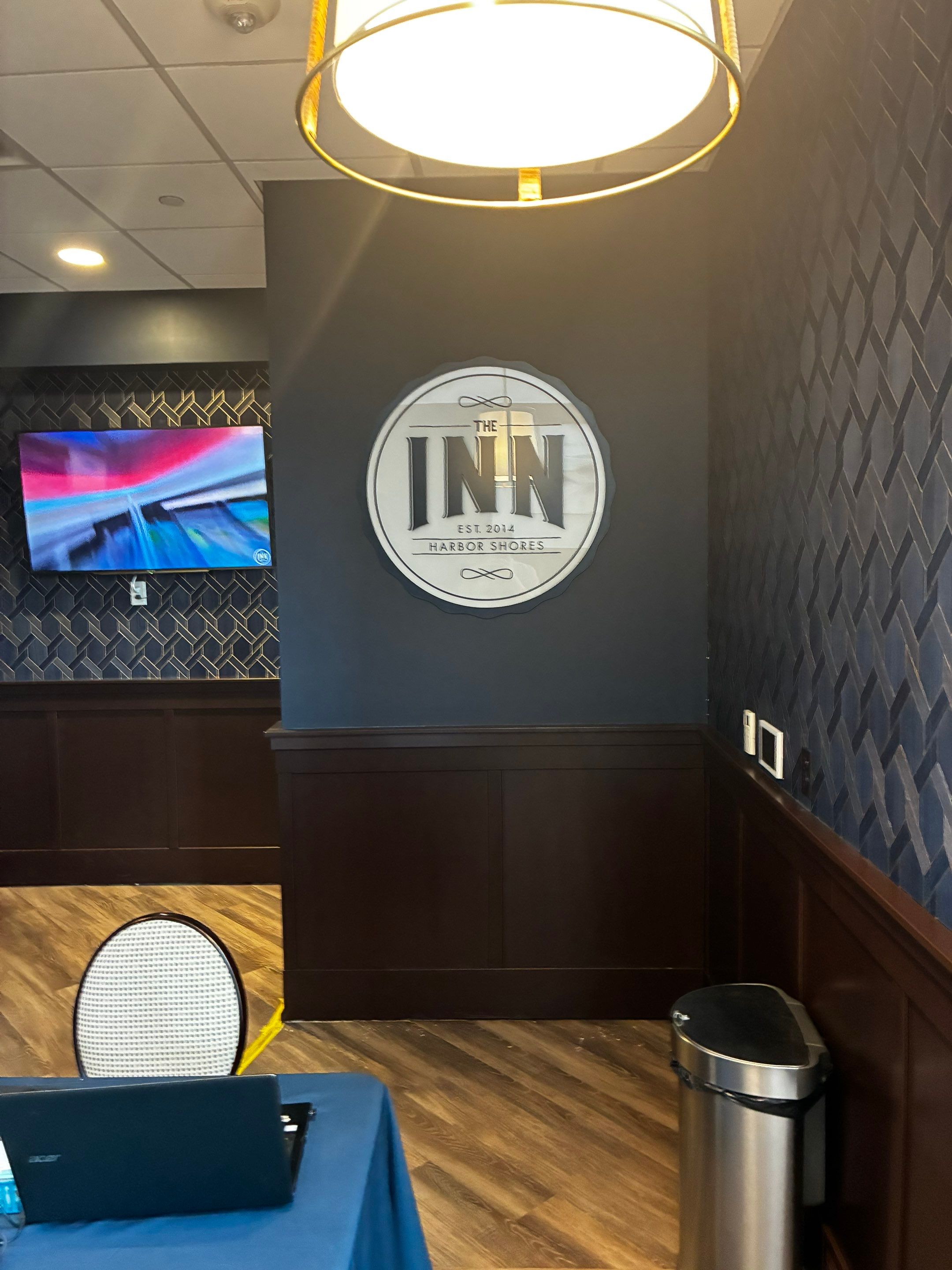 Custom Interior Signage and Wood Finishes in St. Joseph by Hayes Design co