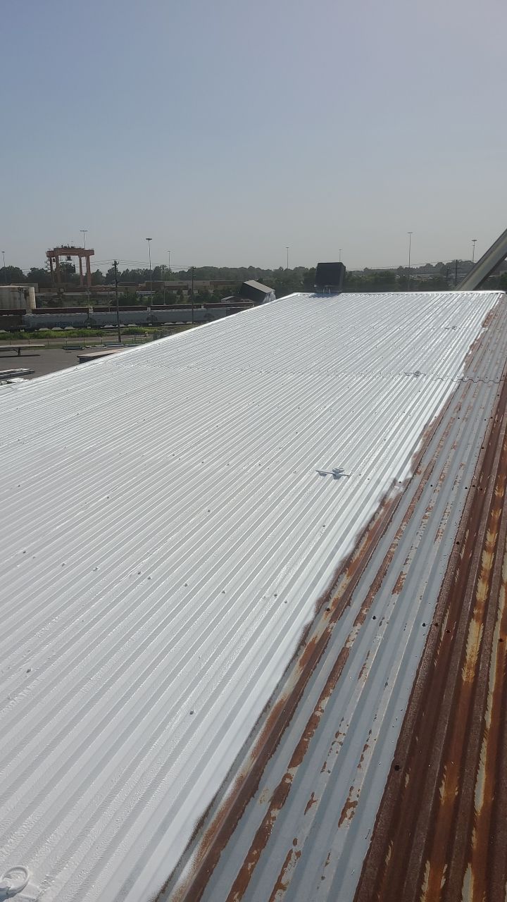Commercial Metal Restoration System using Aldocoat Coatings by Hostetler Roofing
