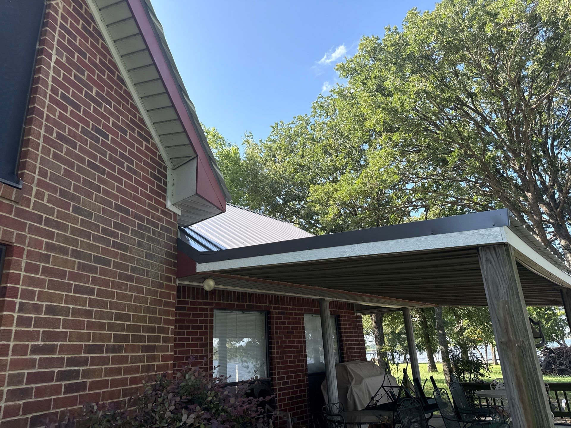 Charcoal Metal Roof at Lake Limestone, Tx by DT Roofing - Seth Wells