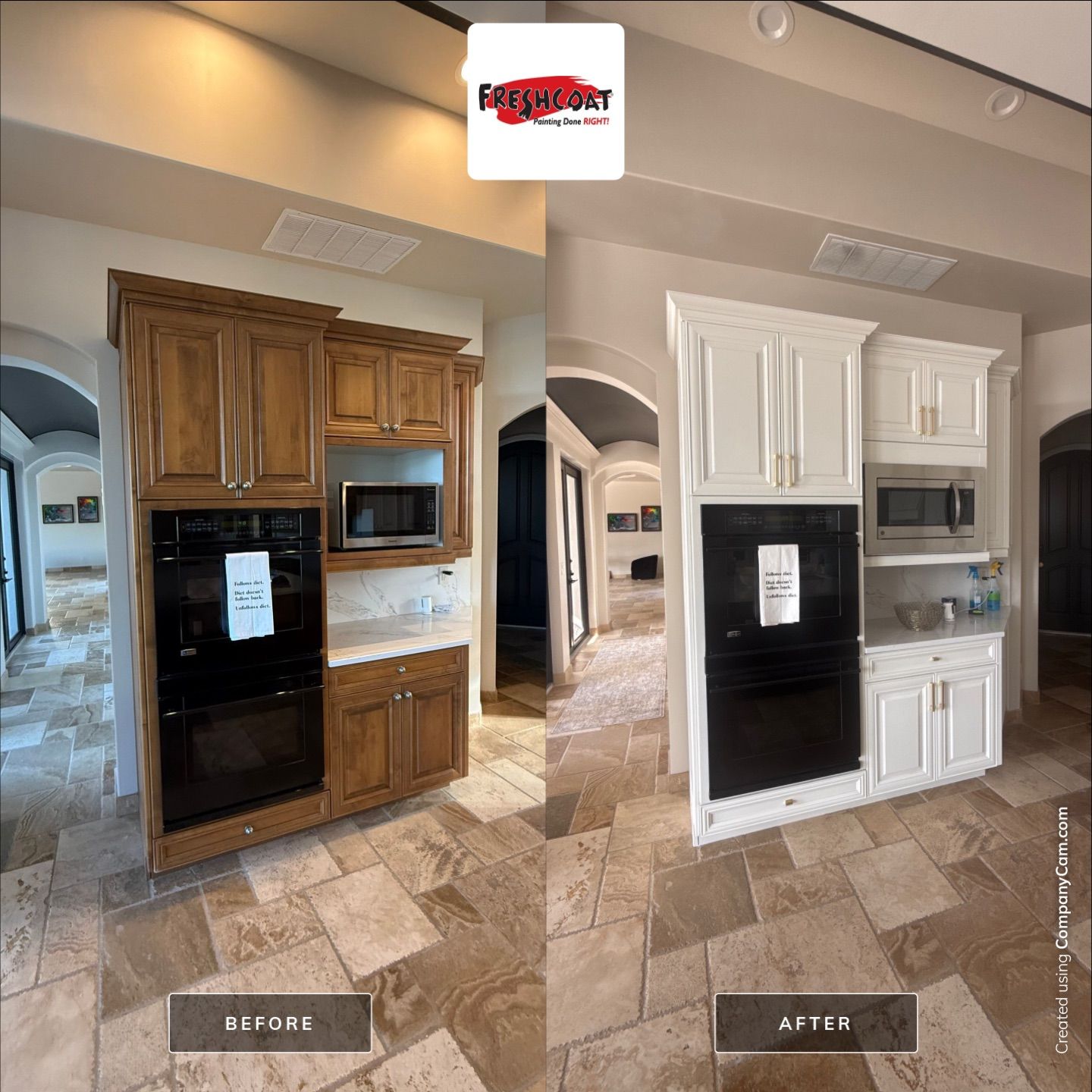 Two Tone Cabinets Repaint by Fresh Coat Painters