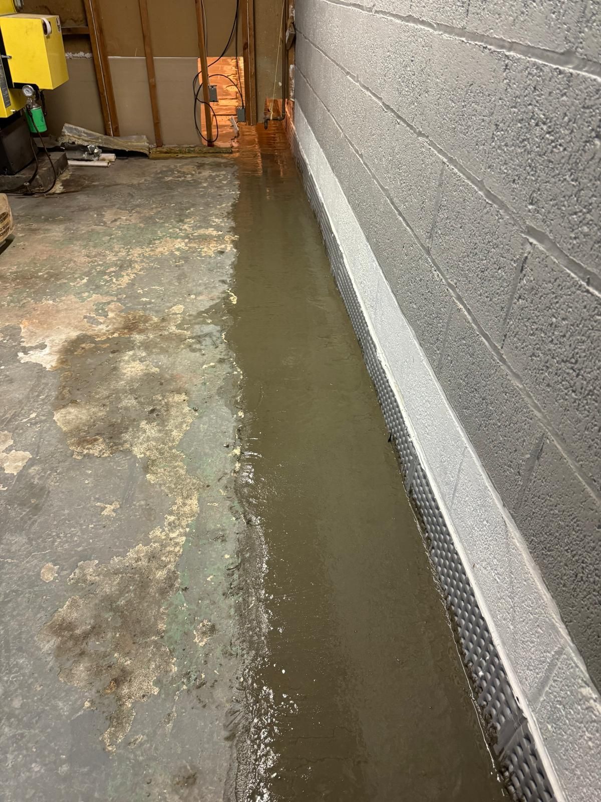 Interior French Drain Basking Ridge NJ by Pure Service Pro, LLC 