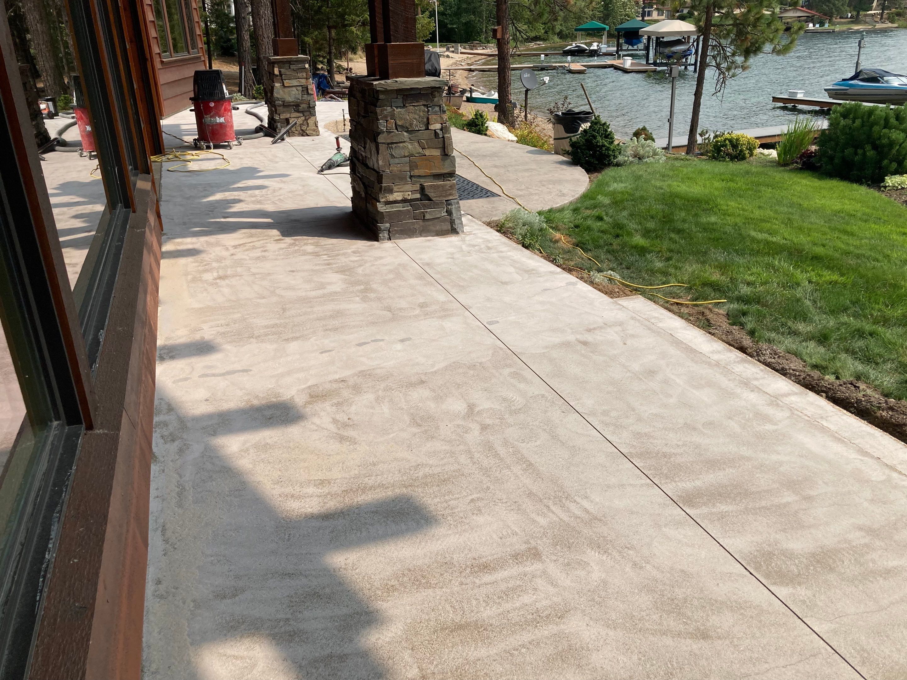 Patio and Walkway using Pecan and the Penntek Evolution Flooring System by Croc Coatings, LLC