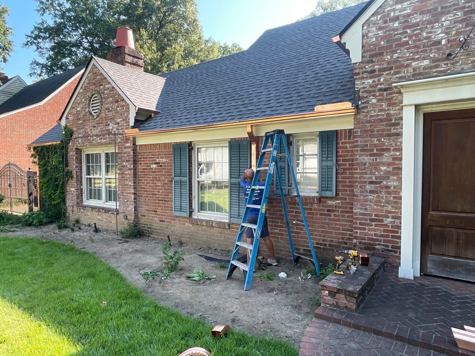 Full Roof Replacement with gutter upgrade after tree impact damage in East Memphis by Revival Roofing Services