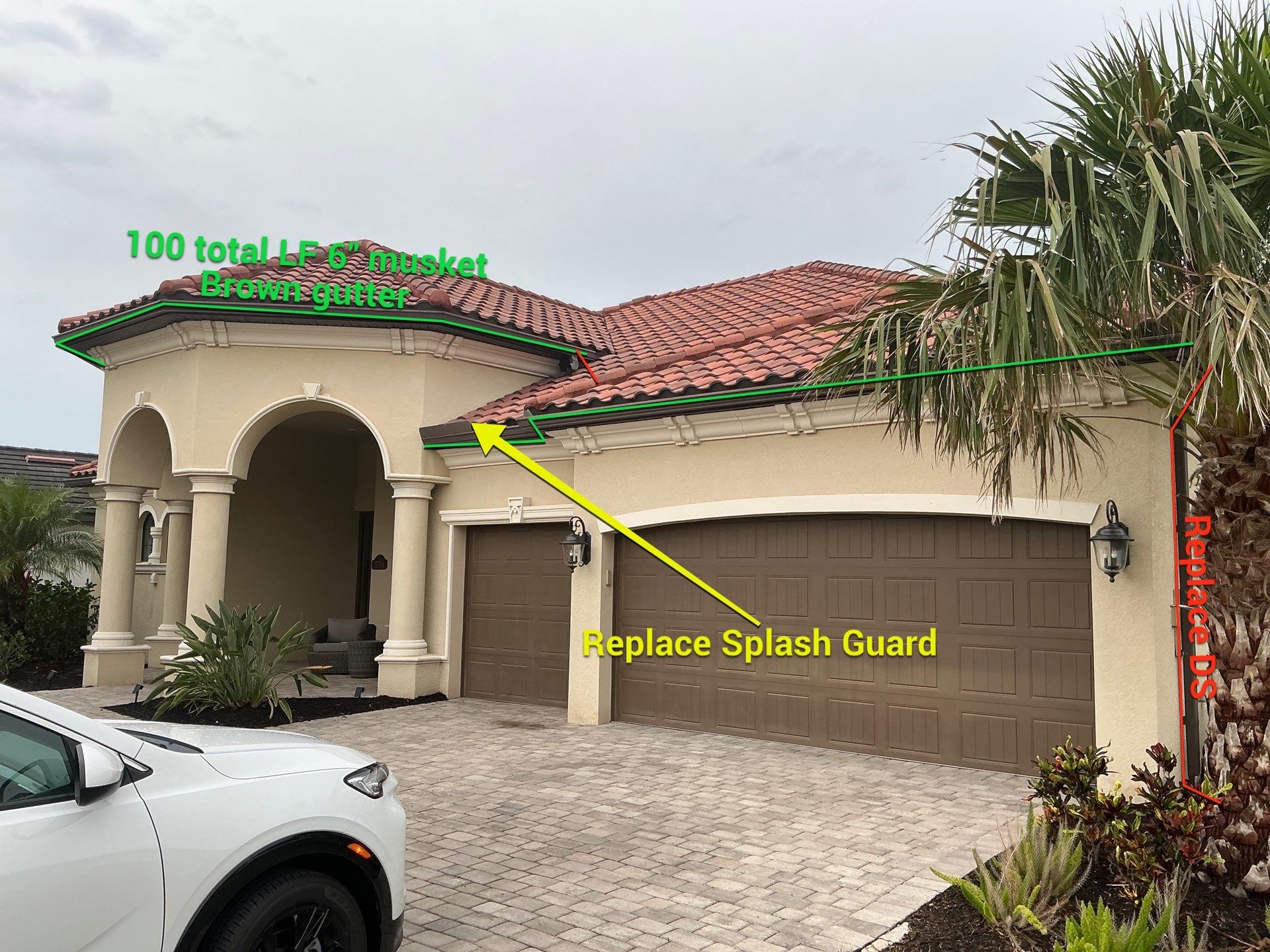 Musket Brown Seamless Gutters using Musket Brown Seamless Gutters in Brudenton by Gutter Professors