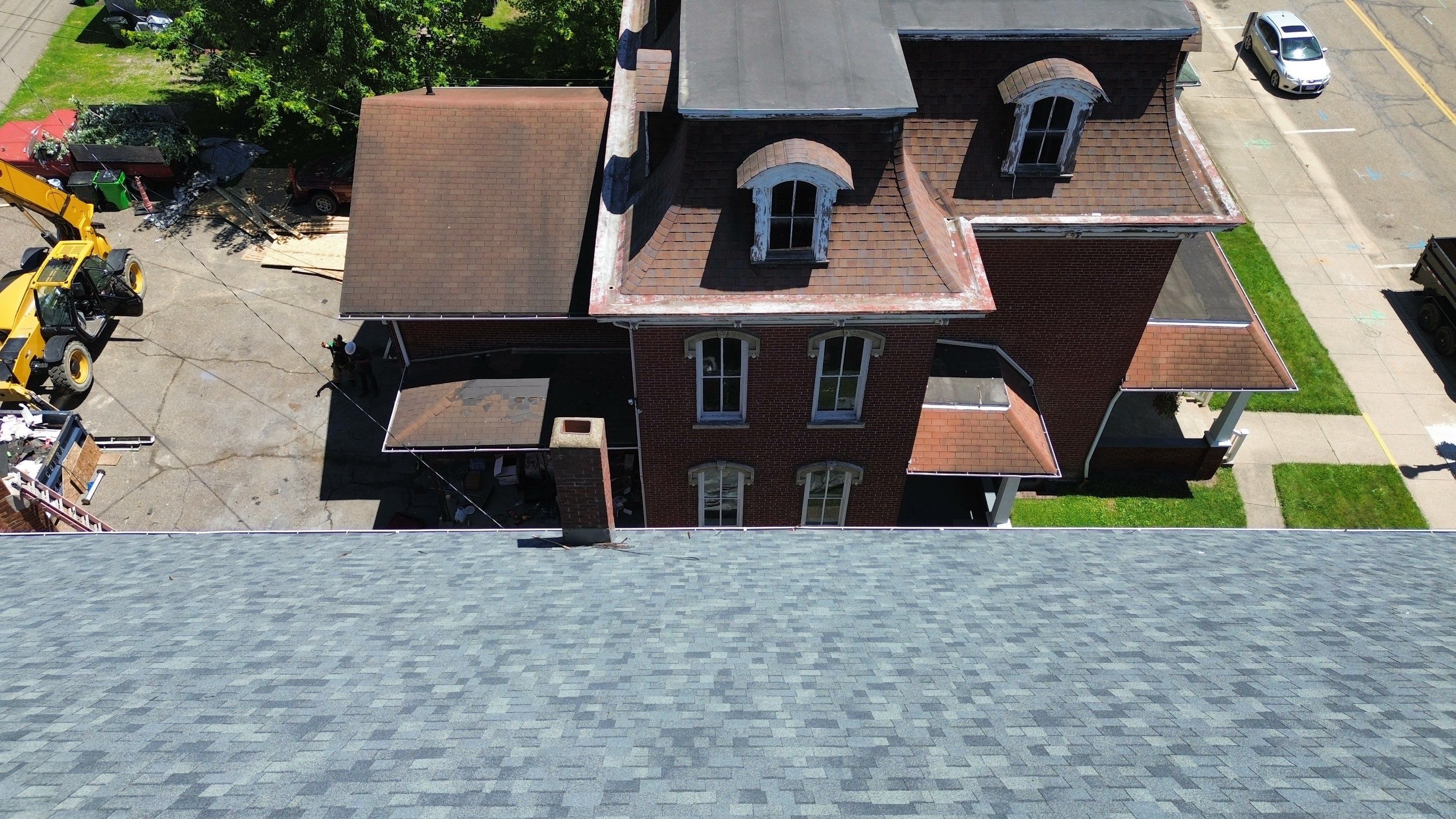Commercial Roofing Installation using Duration Series Shingles - Estate Gray by RoofX 