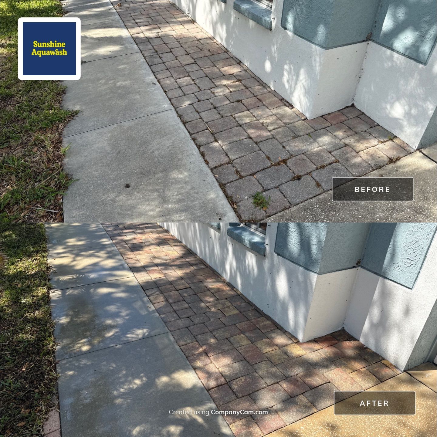 Concrete Driveway, Entryway & Street Curbing Cleaning | Foster’s Creek Community | Palmetto, FL by Sunshine AquaWash