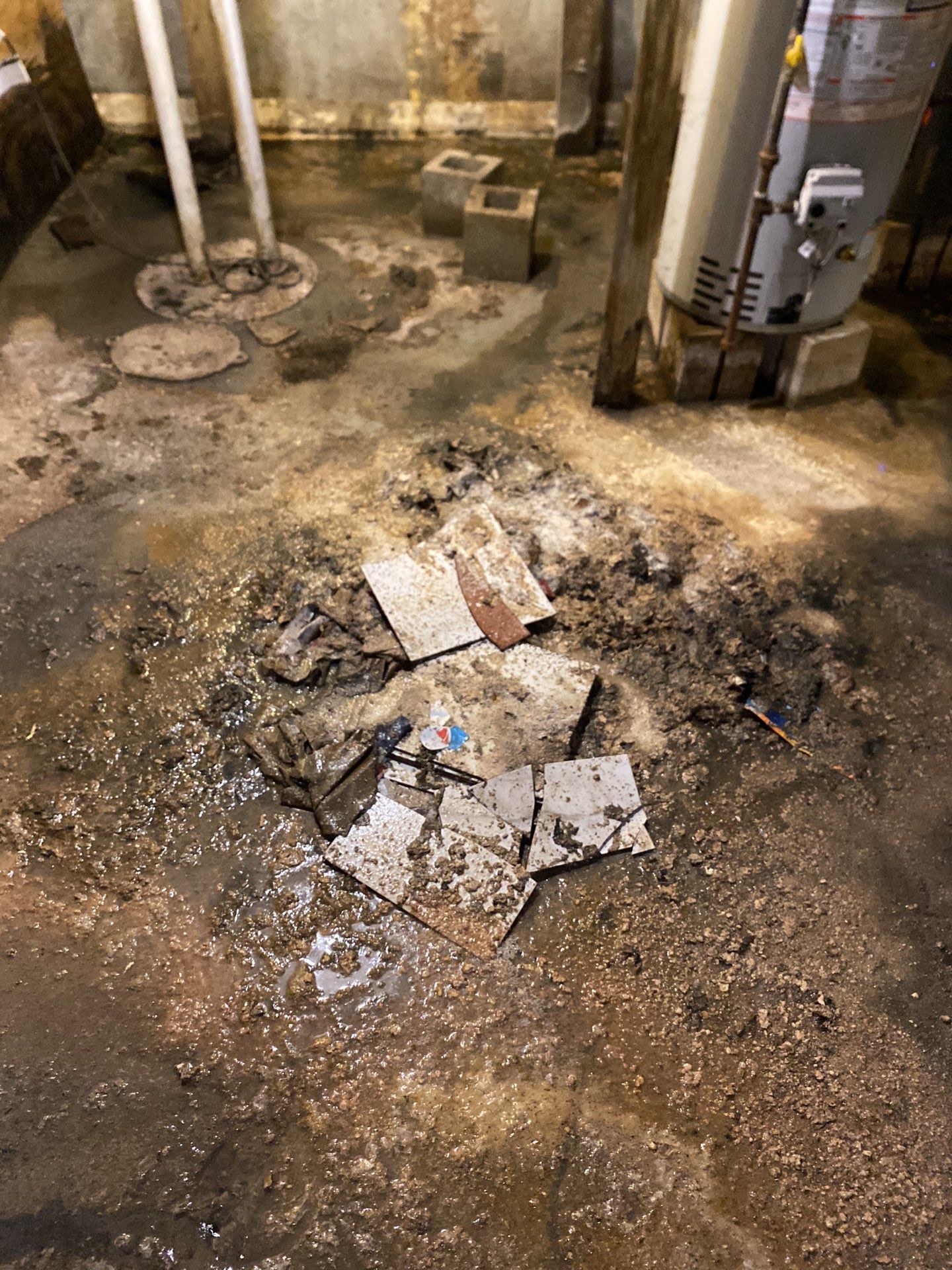 Overhead Sewage Pipe Burst by Chicagoland Water Medics