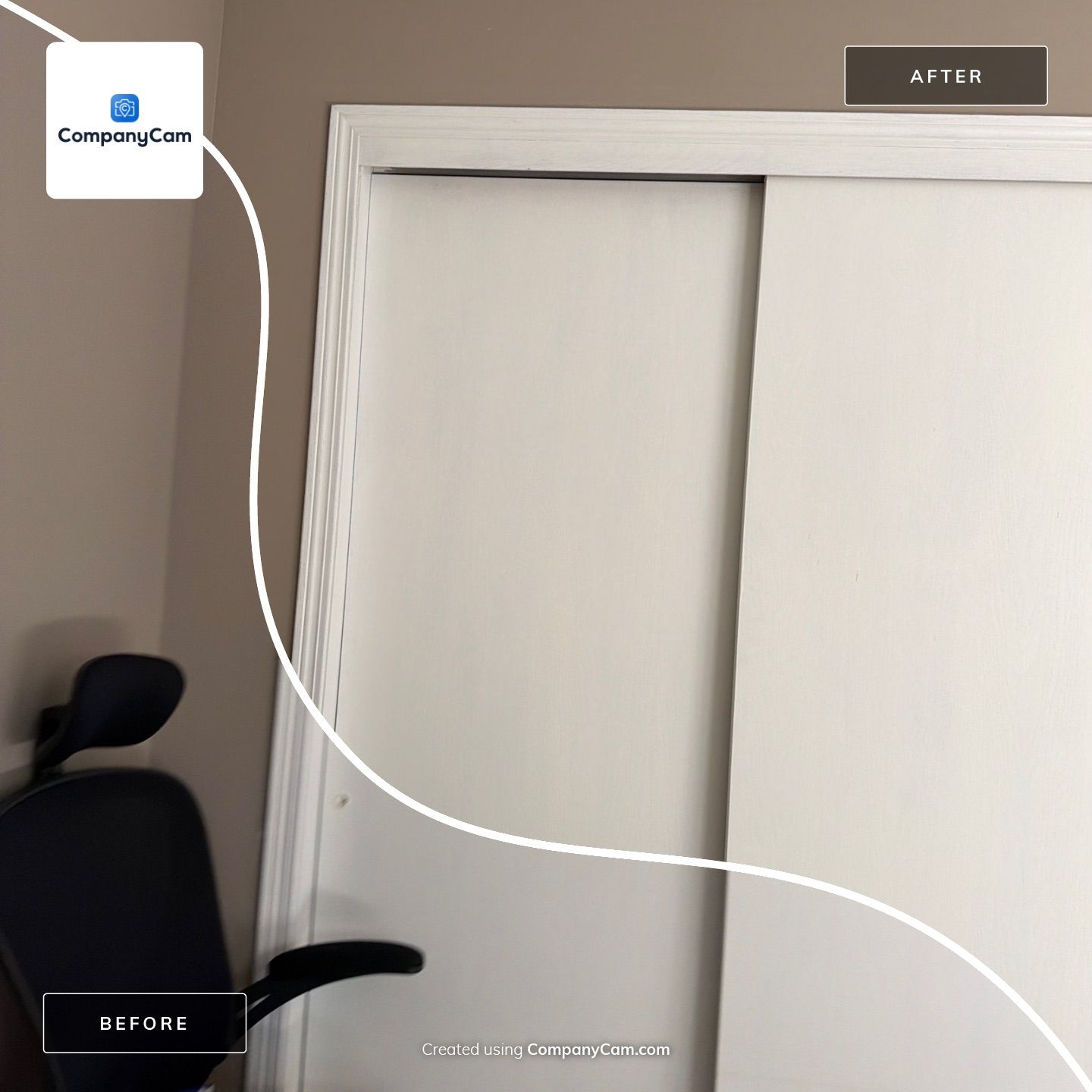 Closet Door Alignment and Interior Surface Repairs in Oconomowoc by CompanyCam Sales Demo
