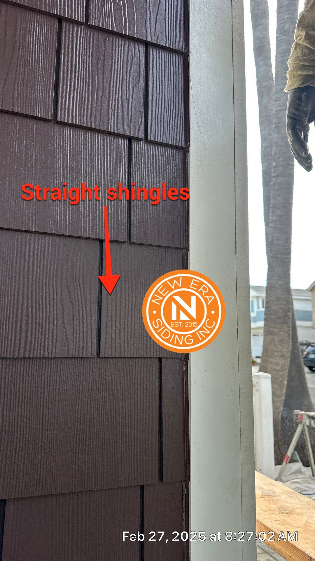 Pre-finish shingles by New Era Siding Inc 