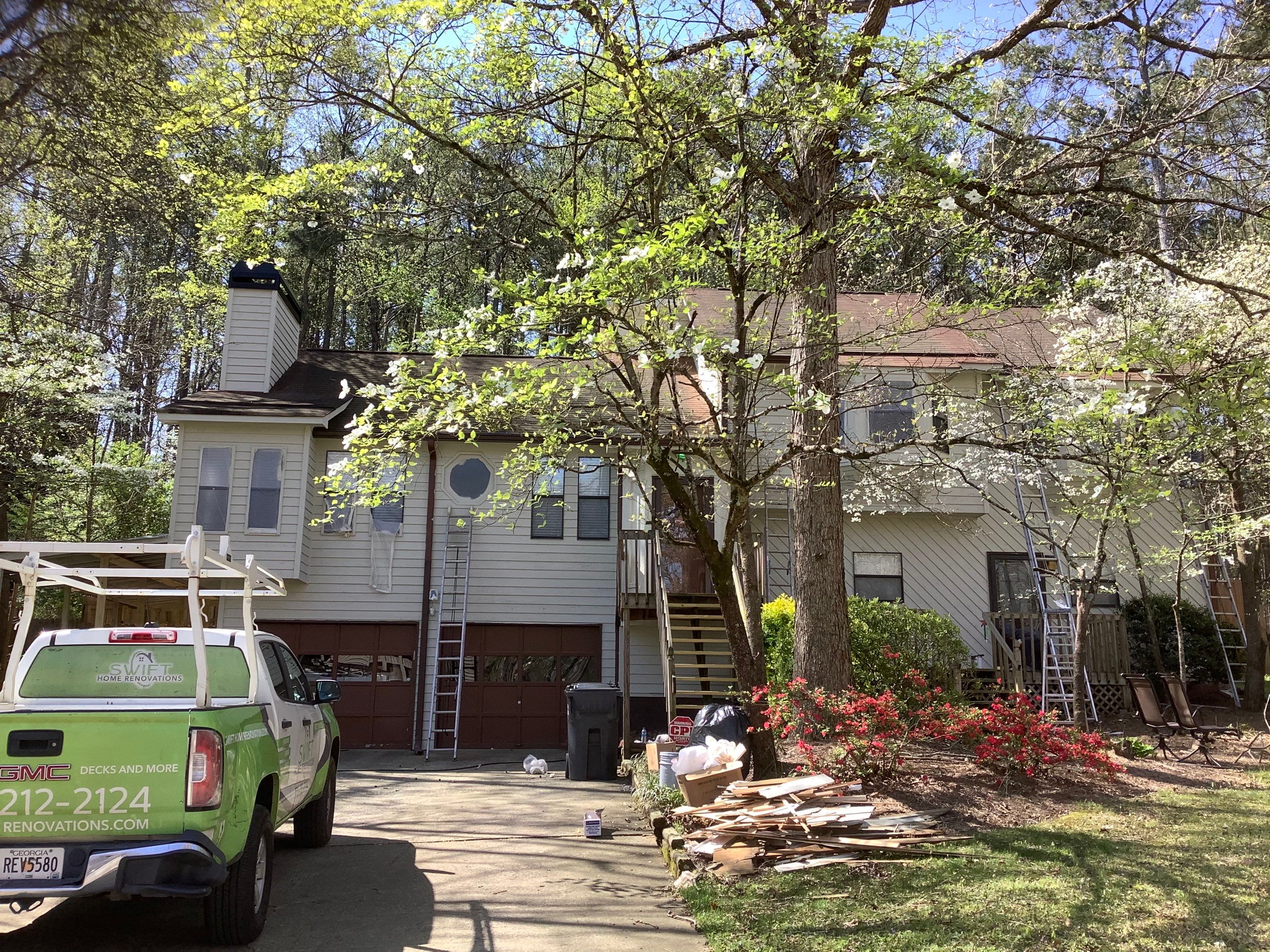 Residential Exterior Painting and Trim Restoration in Kennesaw by Swift Home Renovations