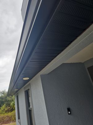 Black Seamless Gutters & Soffit/Fascia in Lehigh Acres FL