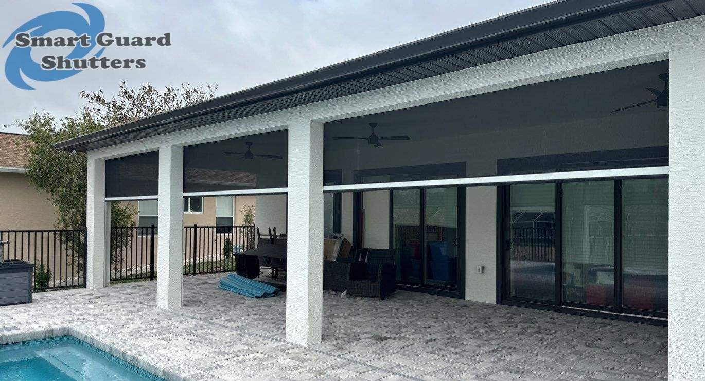 Retractable Screen in White/Black by Smart Guard Shutters