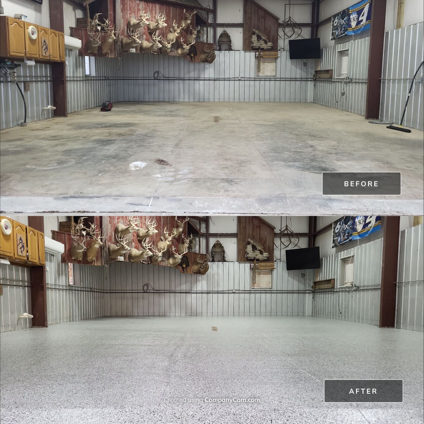 Oh DEER a New Floor Coating!  by Revival Concrete Coatings