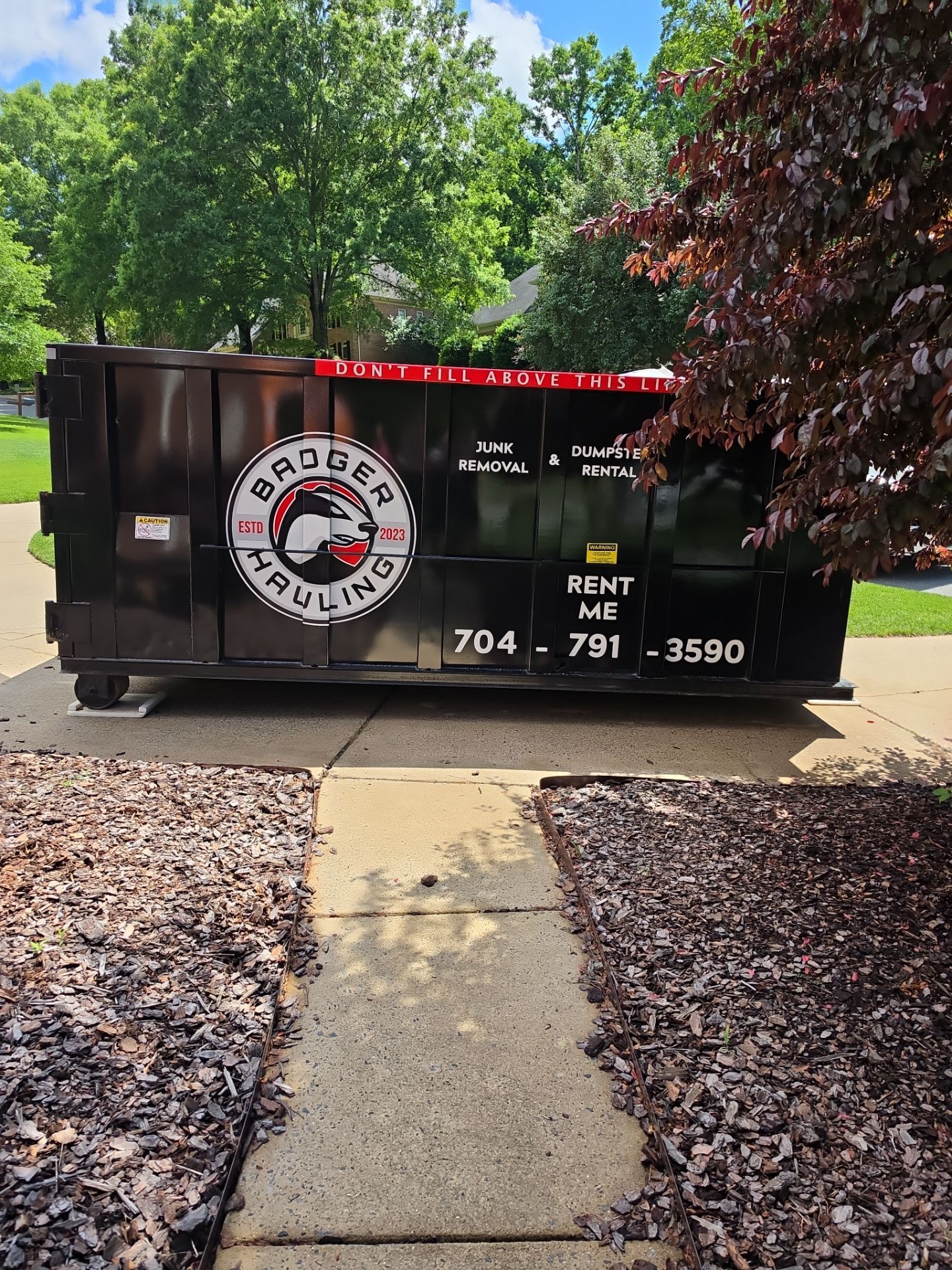 Dumpster Rental in Charlotte by Badger Hauling