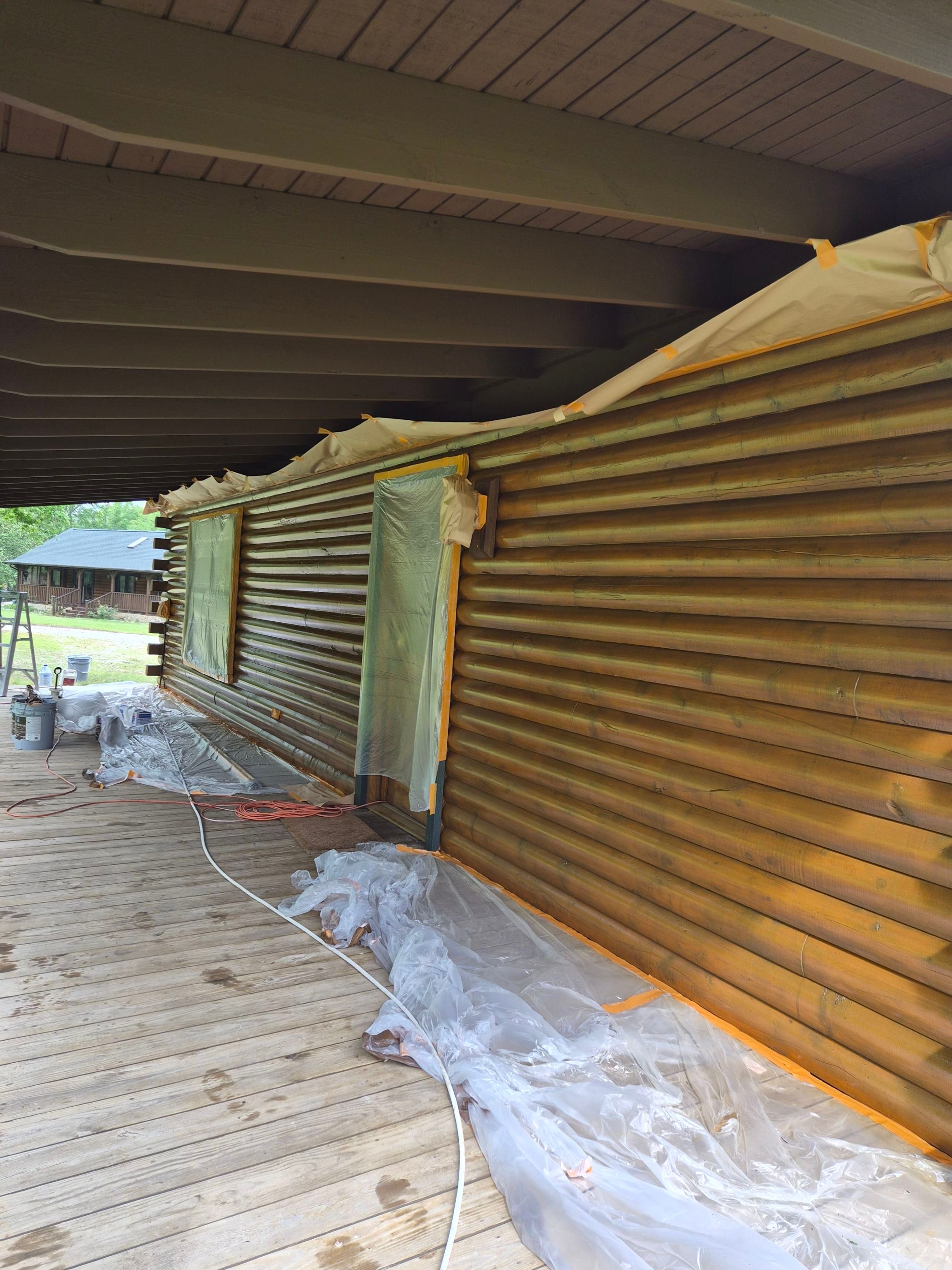 A Complete Exterior Refresh for a Custom Log Home & Property in Alba, Texas by Quality Coats Painting