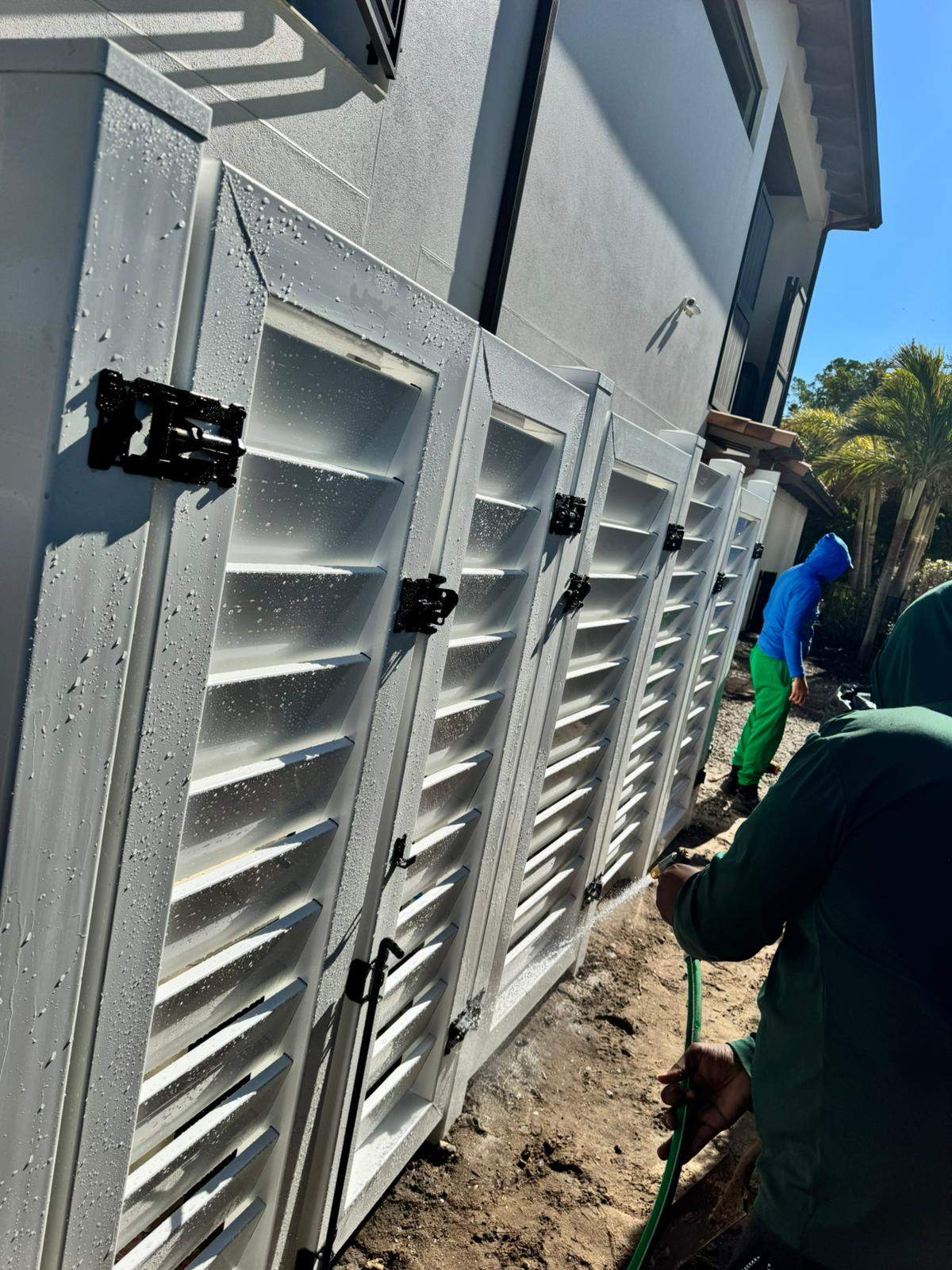 Louvered Vinyl Enclosure in Sarasota by True Fence LLC