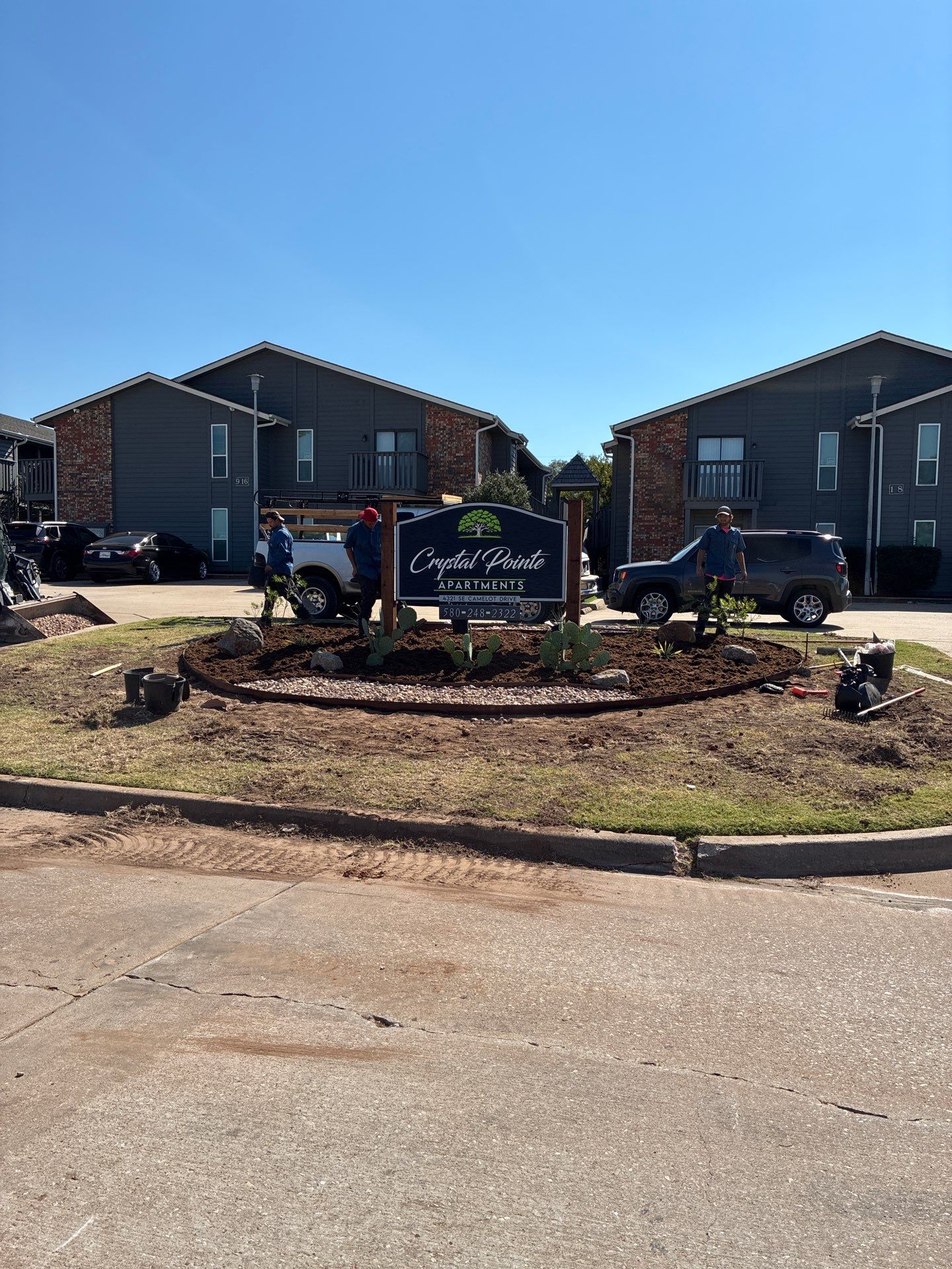 Landscape and concrete work by Clays Services Inc