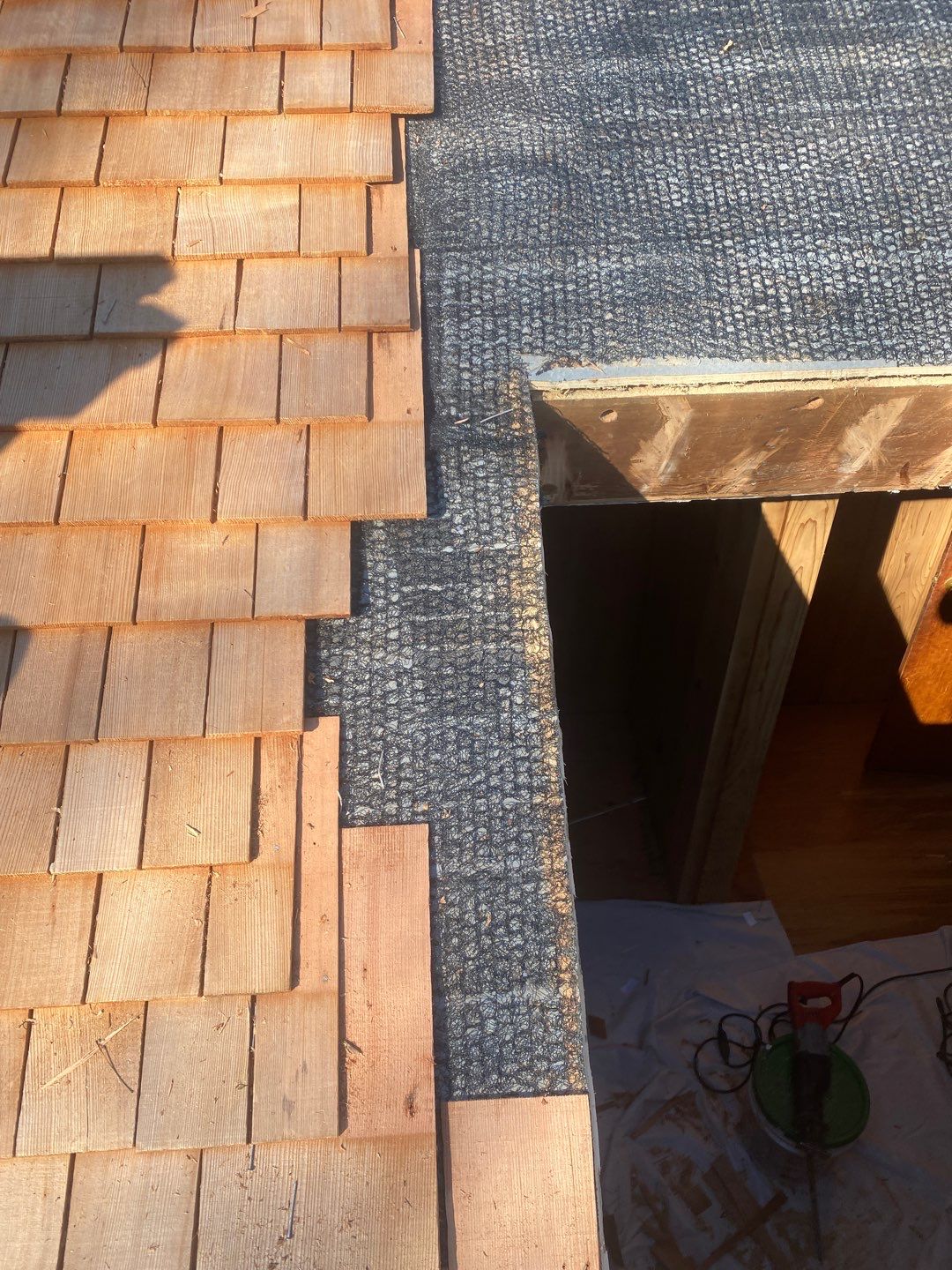Residential Roofing Installation using Wood Shake by A Plus Exterior