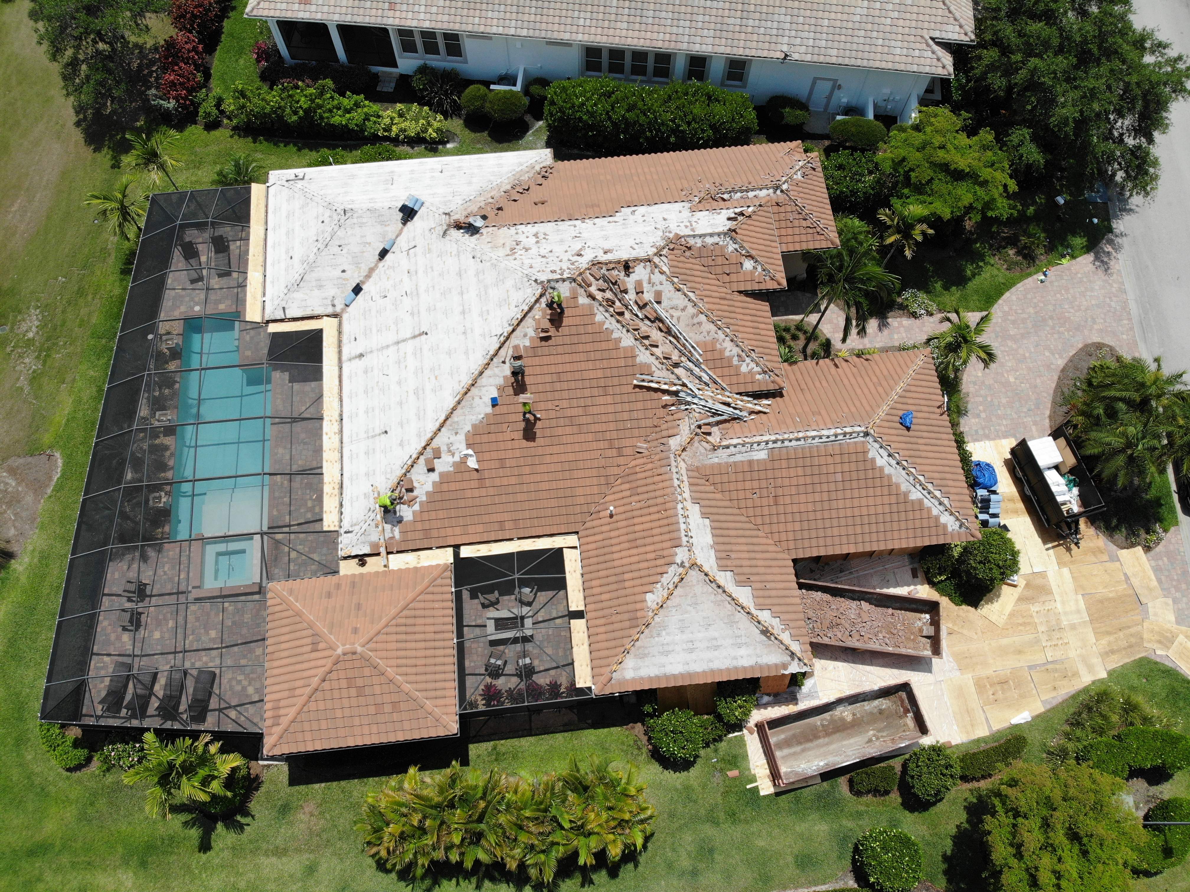 Residential Roofing Installation using Composite Spanish Tile by International Roofing