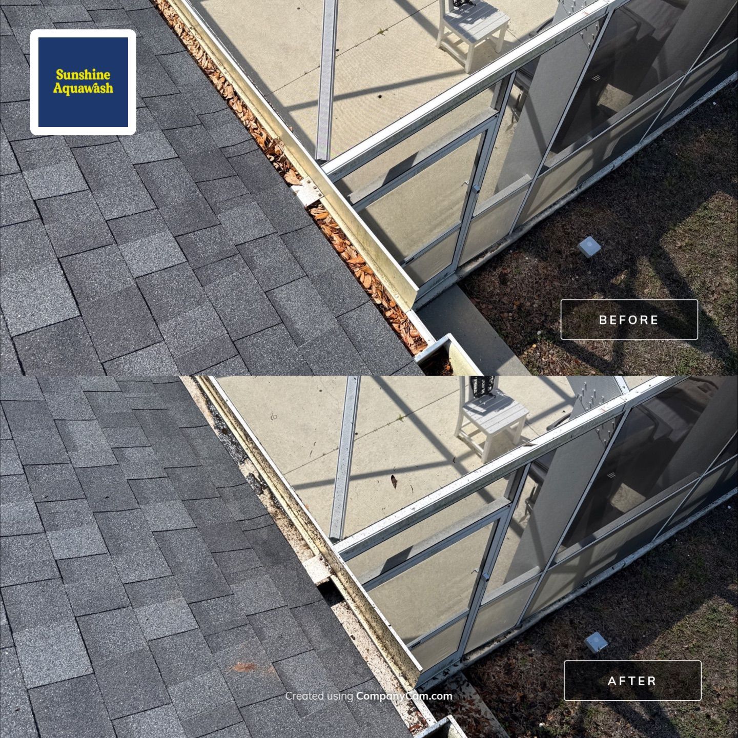Gutter Clean-Out & Guard Maintenance – Debris & Pollen Buildup Removal by Sunshine AquaWash