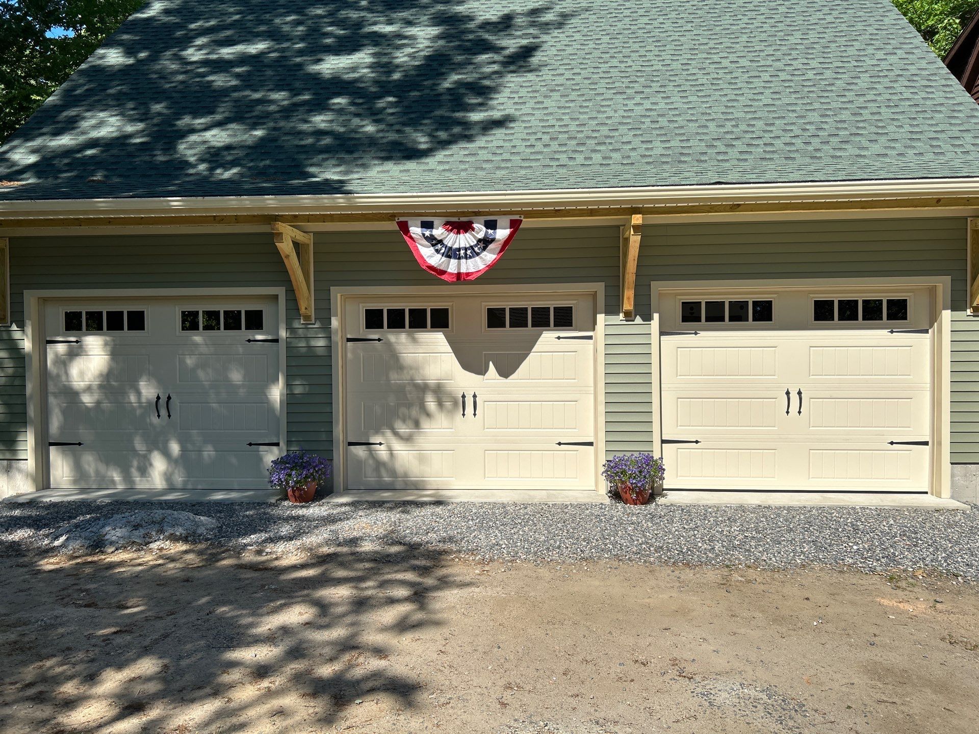 Garage Door Installation using Amarr Designer Choice door by DiGiorgi Roofing and Siding Inc