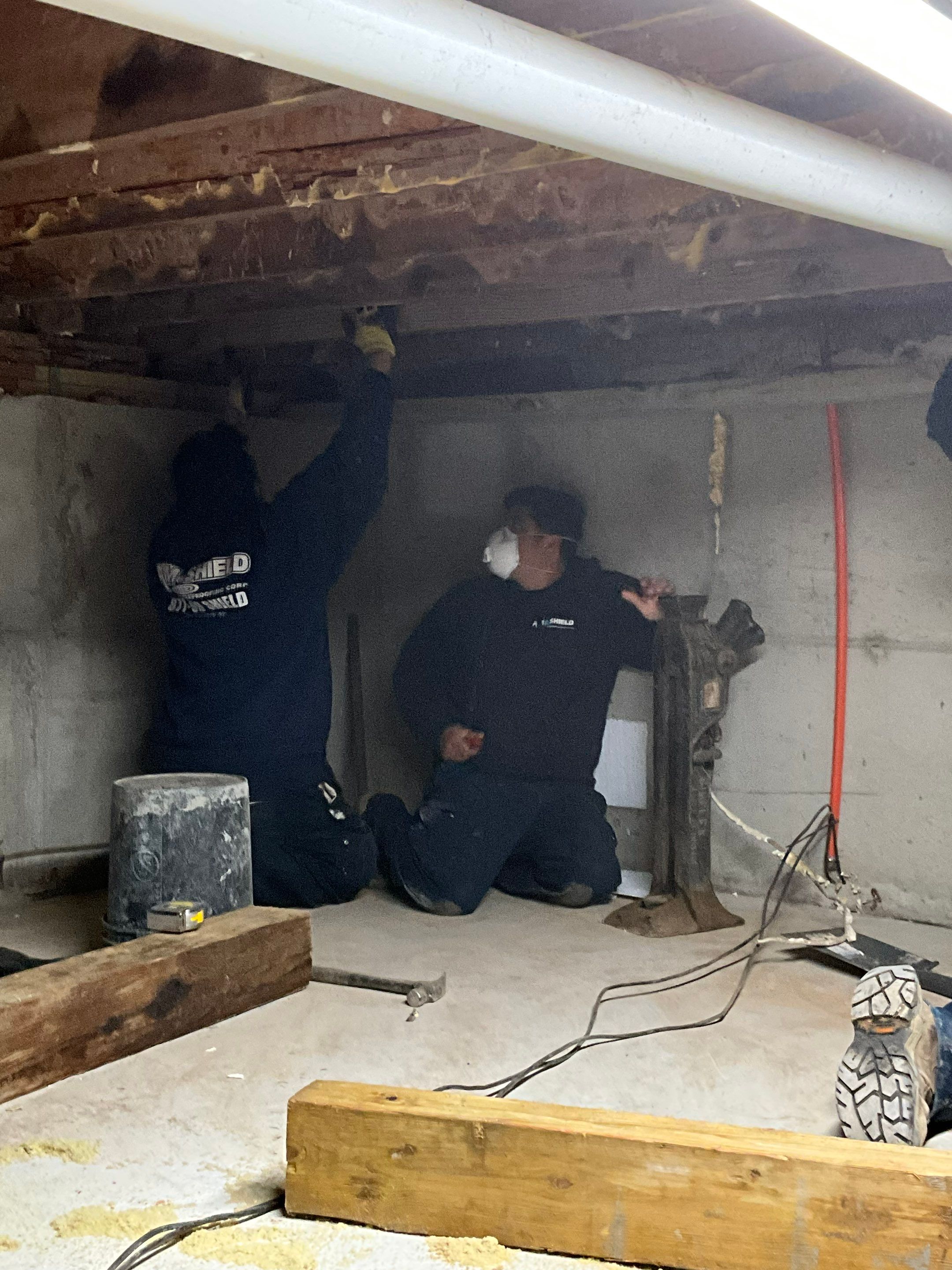 Structural Repair and Sistering of Floor Joists by A.M. Shield Waterproofing, Corp.