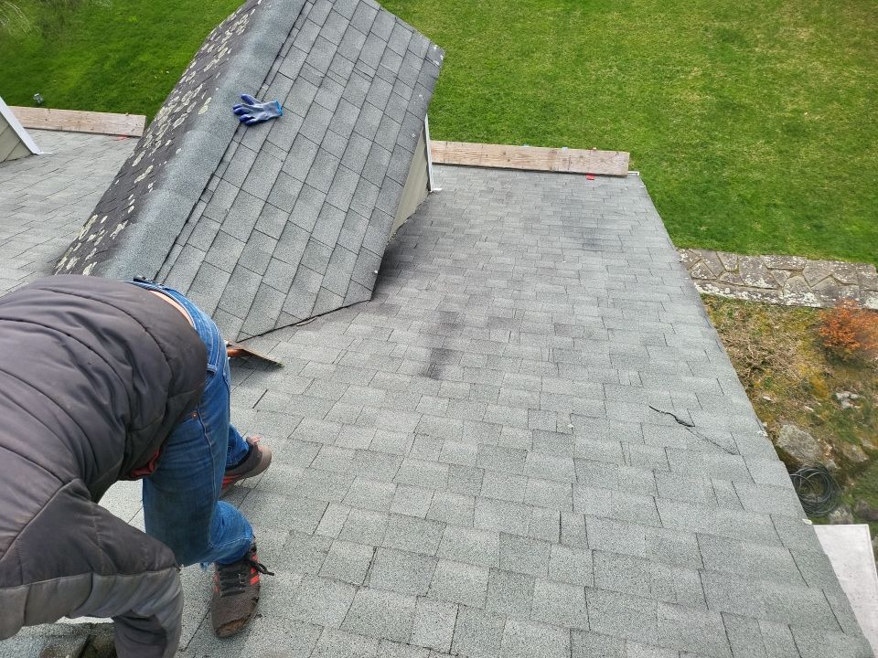 Residential Roofing Installation using onyx black by A Plus Exterior