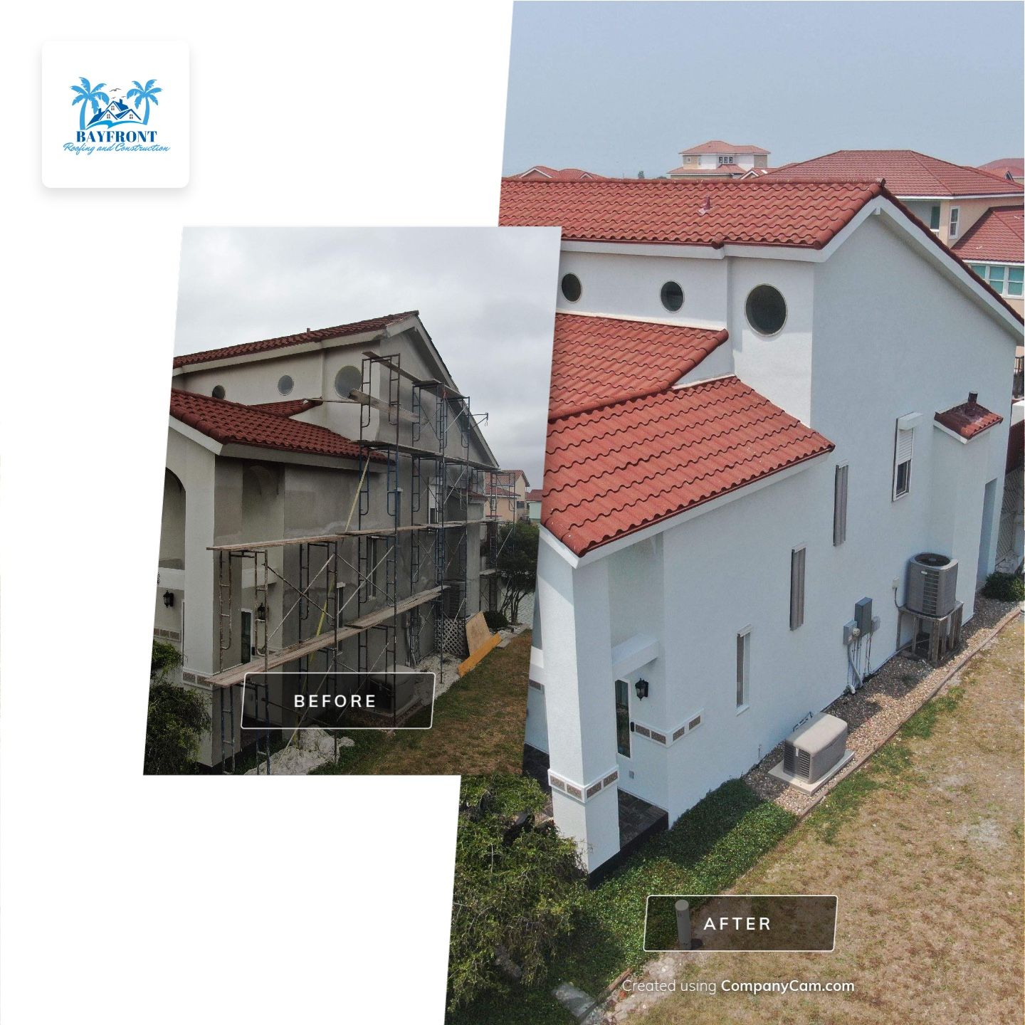 Stucco by Bayfront Roofing and Construction