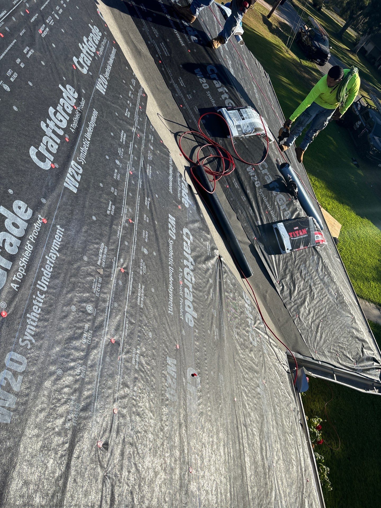 Residential Roofing Installation using Owen's Corning Duration (Lifetime) Shingles by Roof Repair Company