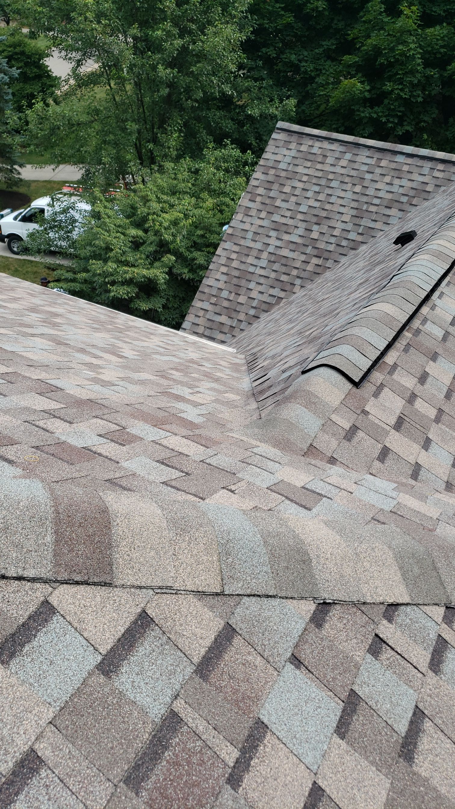 Brand: Atlas Pinnacle Color:  Majestic Shak Drip Edge: White by Eagle Eye Roofing