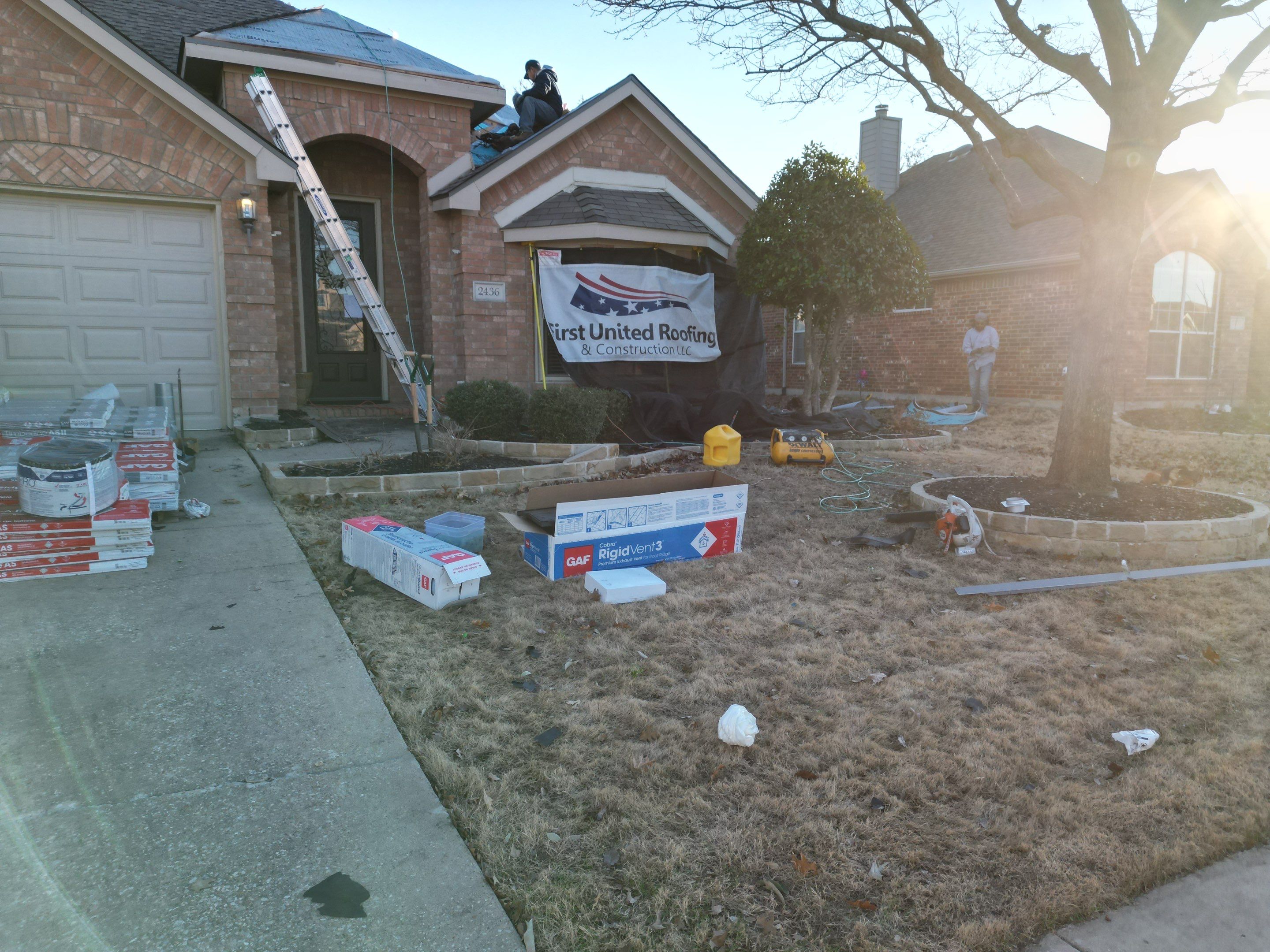 Roof Replacement for an awesome client! by First United Roofing & Construction