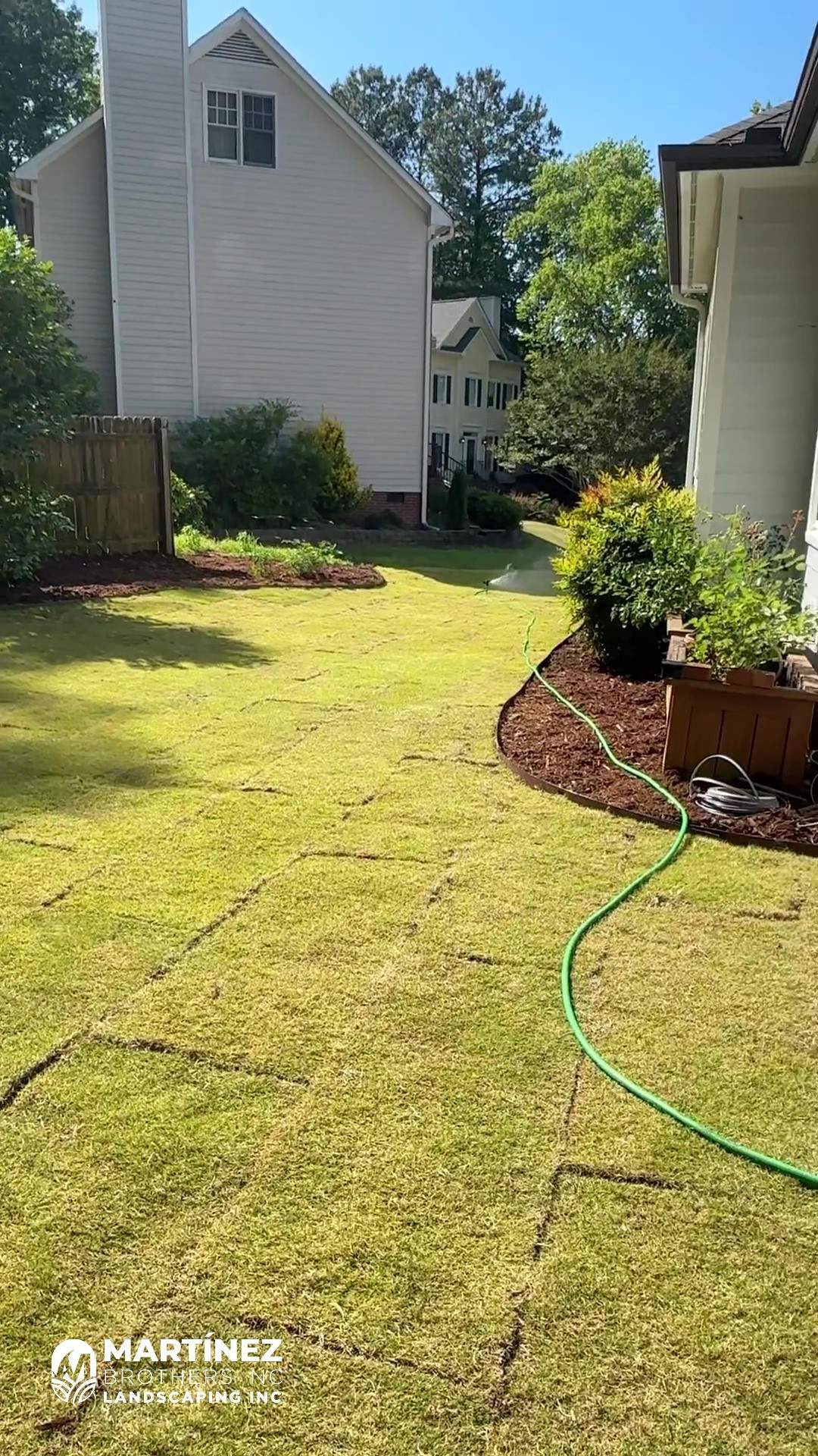 Sod installation and hardscaping in Cary by Martinez Brother’s Nc Landscaping Inc