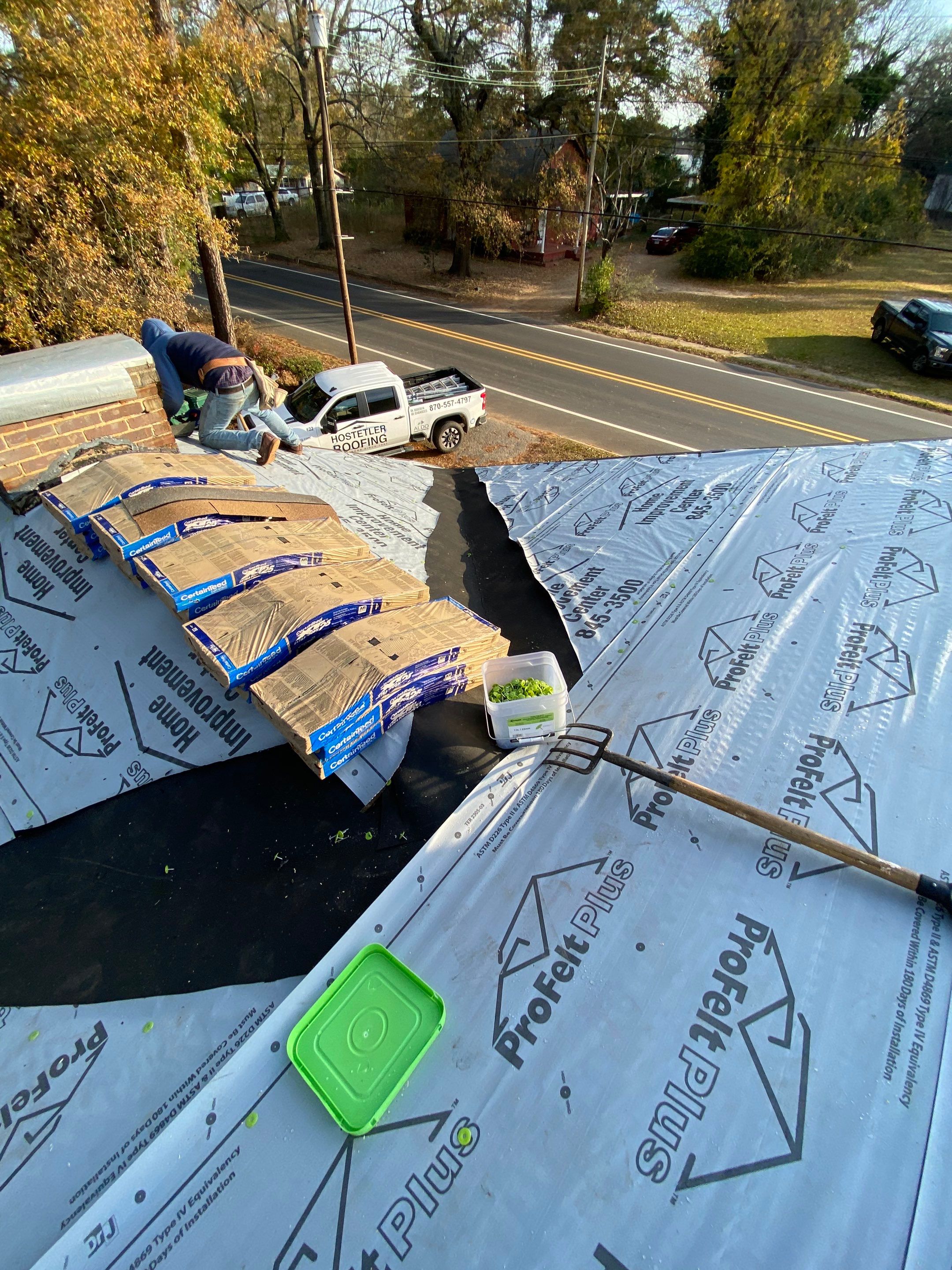 Residential Shingle Reroof using CertainTeed XT25: Resawn Shake by Hostetler Roofing
