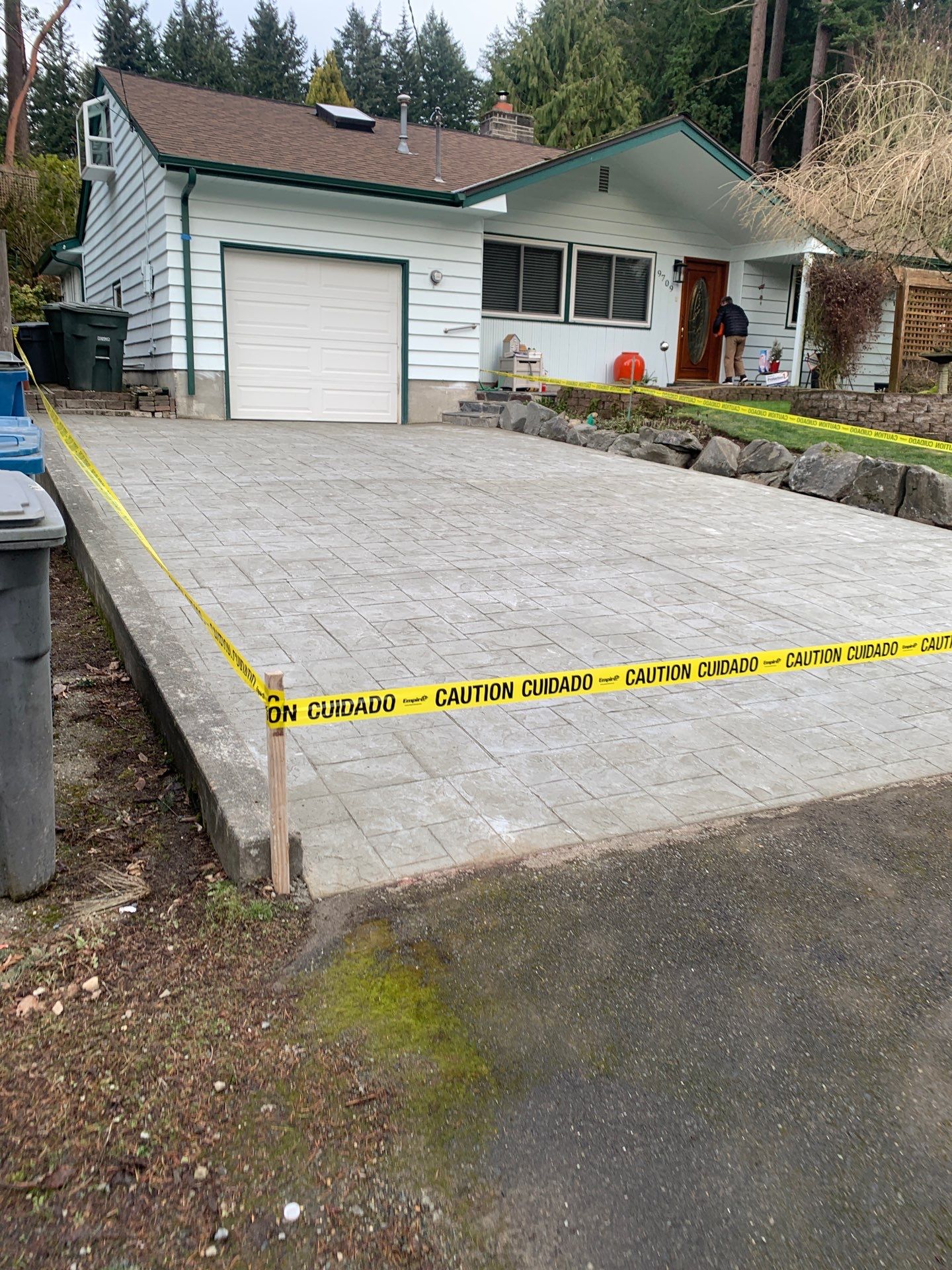 Stamped Concrete Patio and Driveway | Edmonds  by Jireh Asphalt & Concrete Inc 