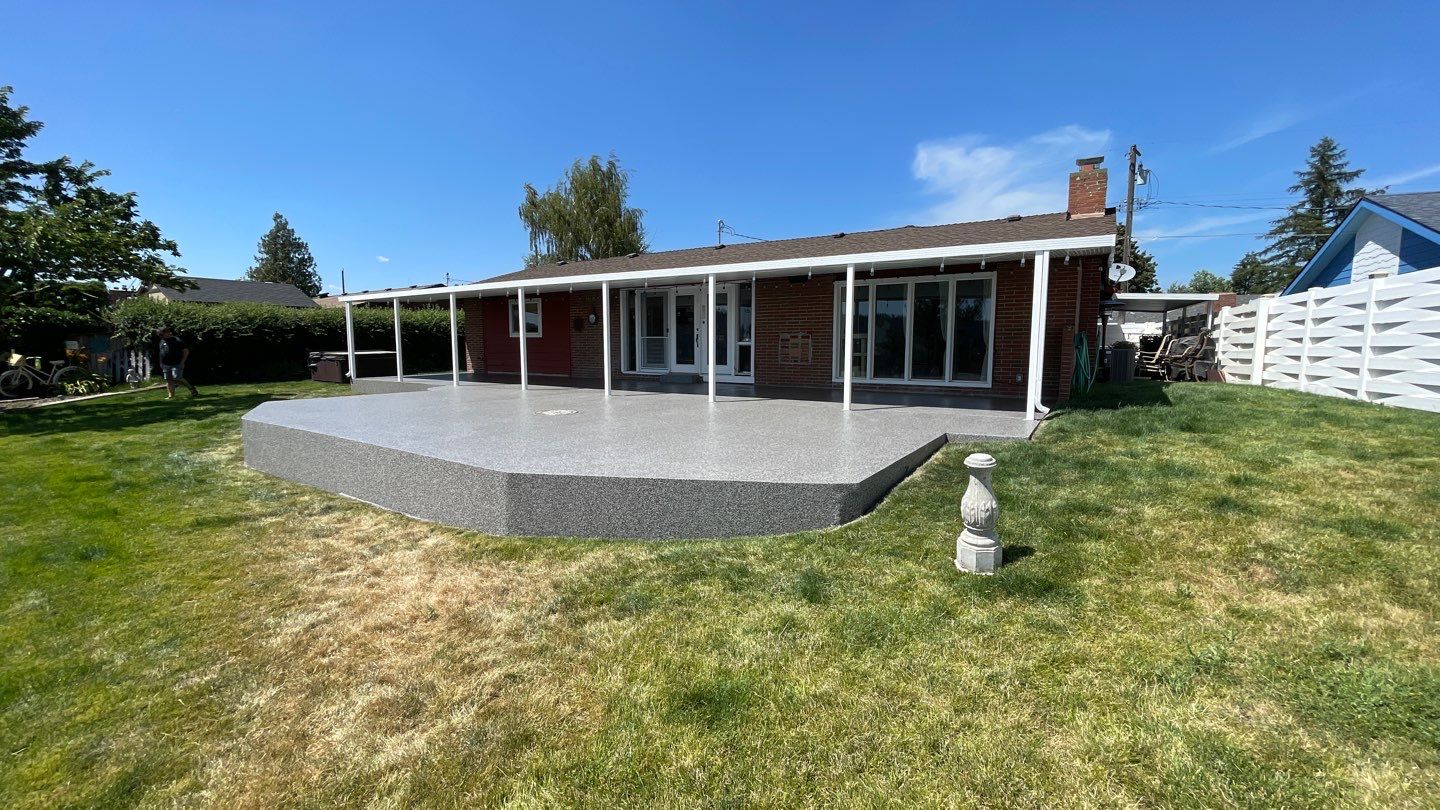 Patio Transformation using Echo 1/4" Chip by Croc Coatings, LLC