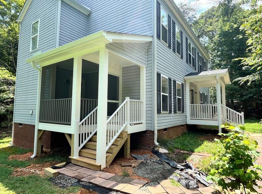 Screen Porch and Matching Front Entry Addition in Chapel Hill by The Remodeling Company
