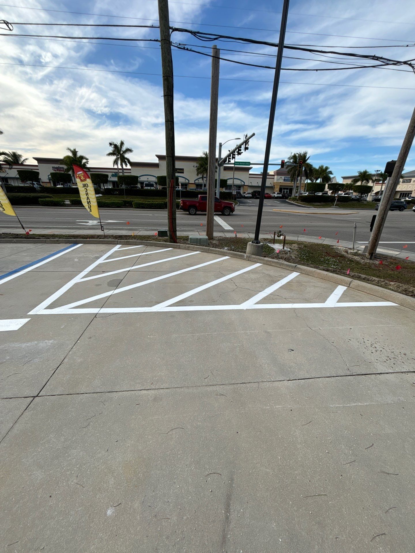 New Layout Line Striping at Take 5 Oil Change by Everline Coatings & Services - Southwest FL