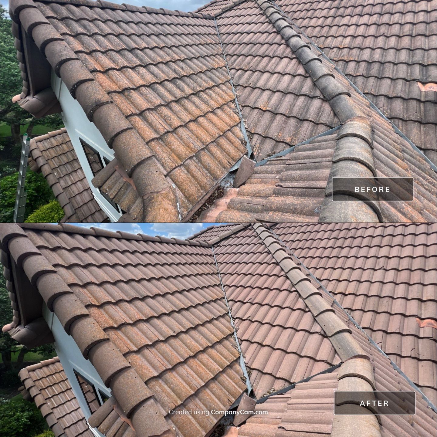 Tile Roof Wash Project in Shavano Park by Bright Choice