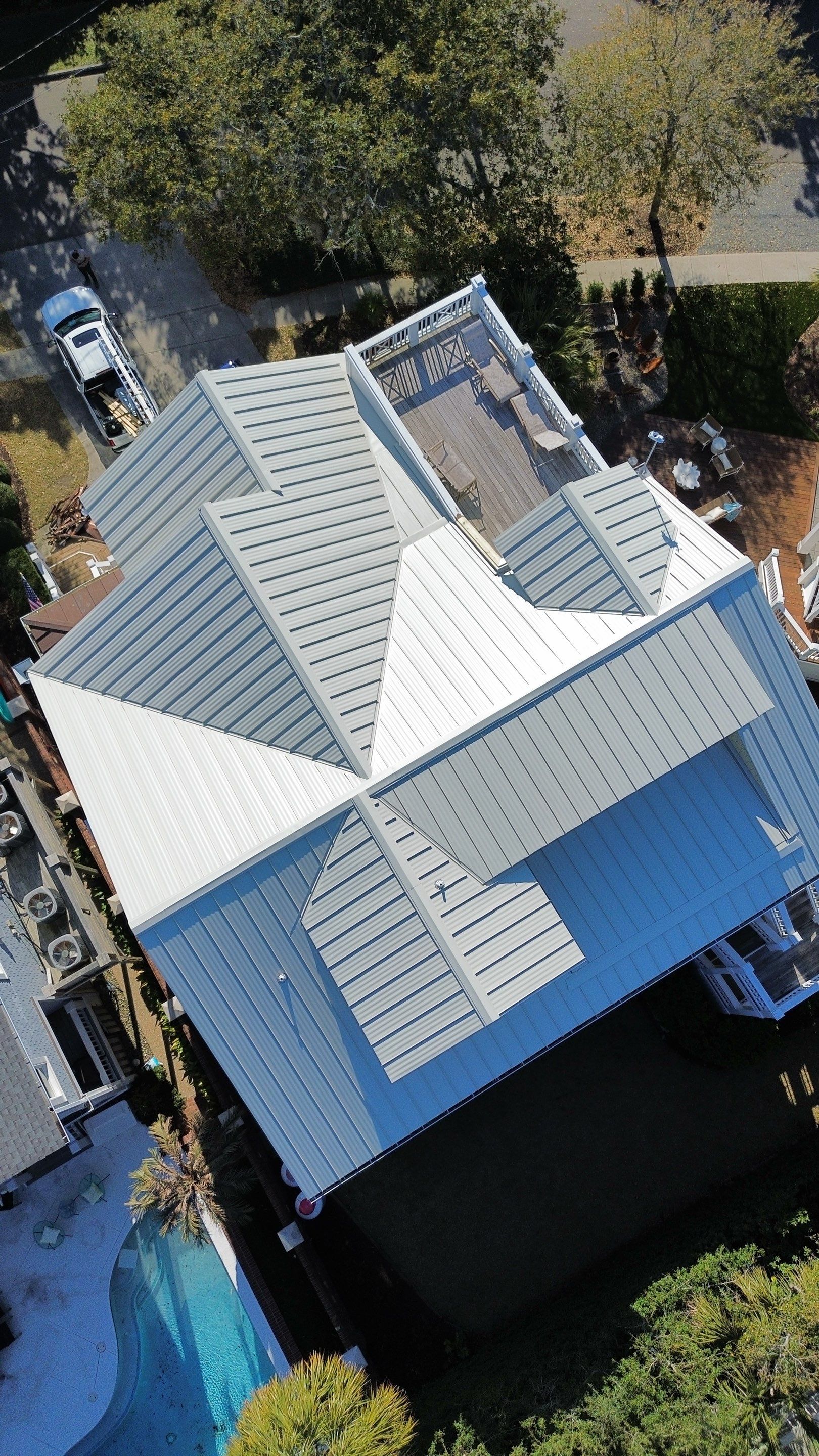 Standing Seam Metal Roof Installation- Wrightsville Beach, NC by Summit Roofing 