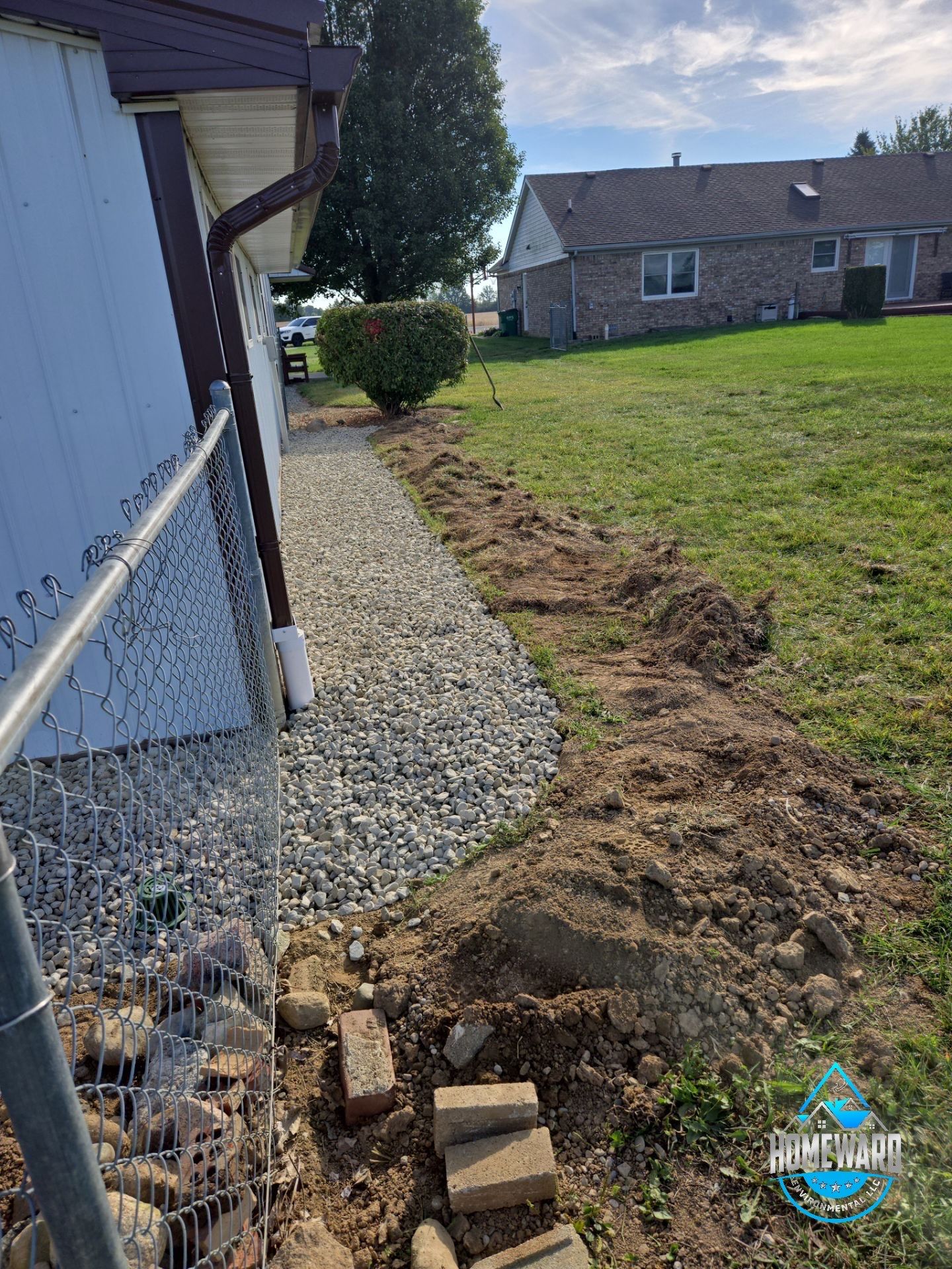 Exterior Open Faced Drainage  by Homeward Environmental LLC