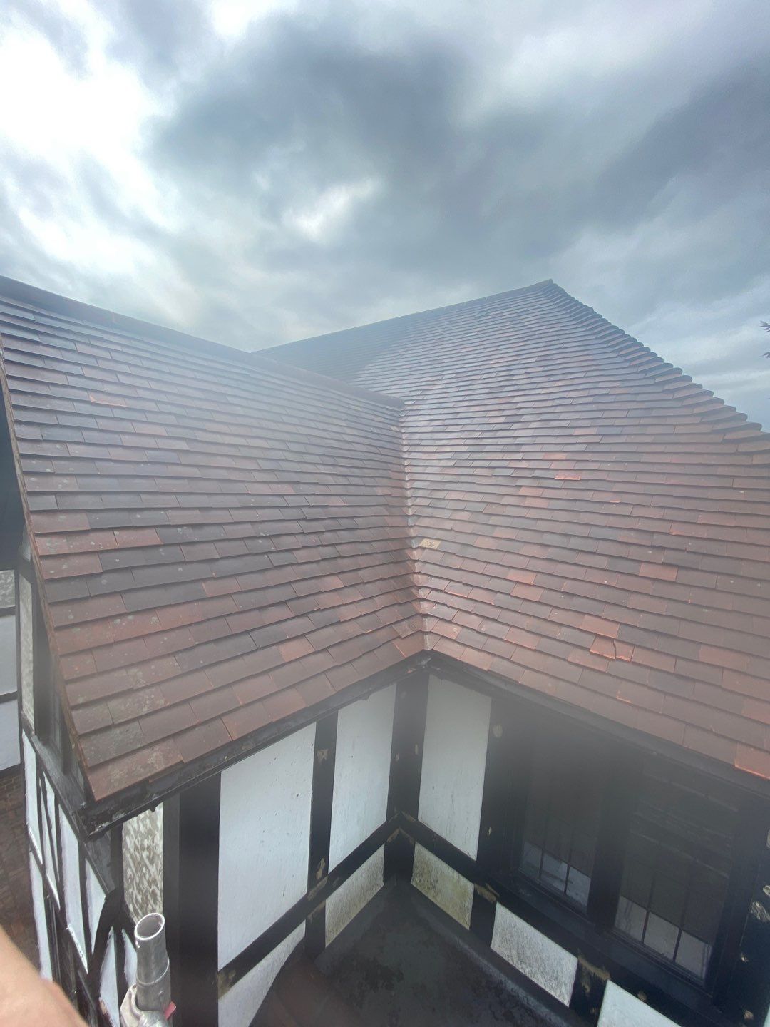 Roof Cleanin and tile repacement using Honda 15lpm Low Pressure Washing Machine by Ges Exterior Cleaning ltd
