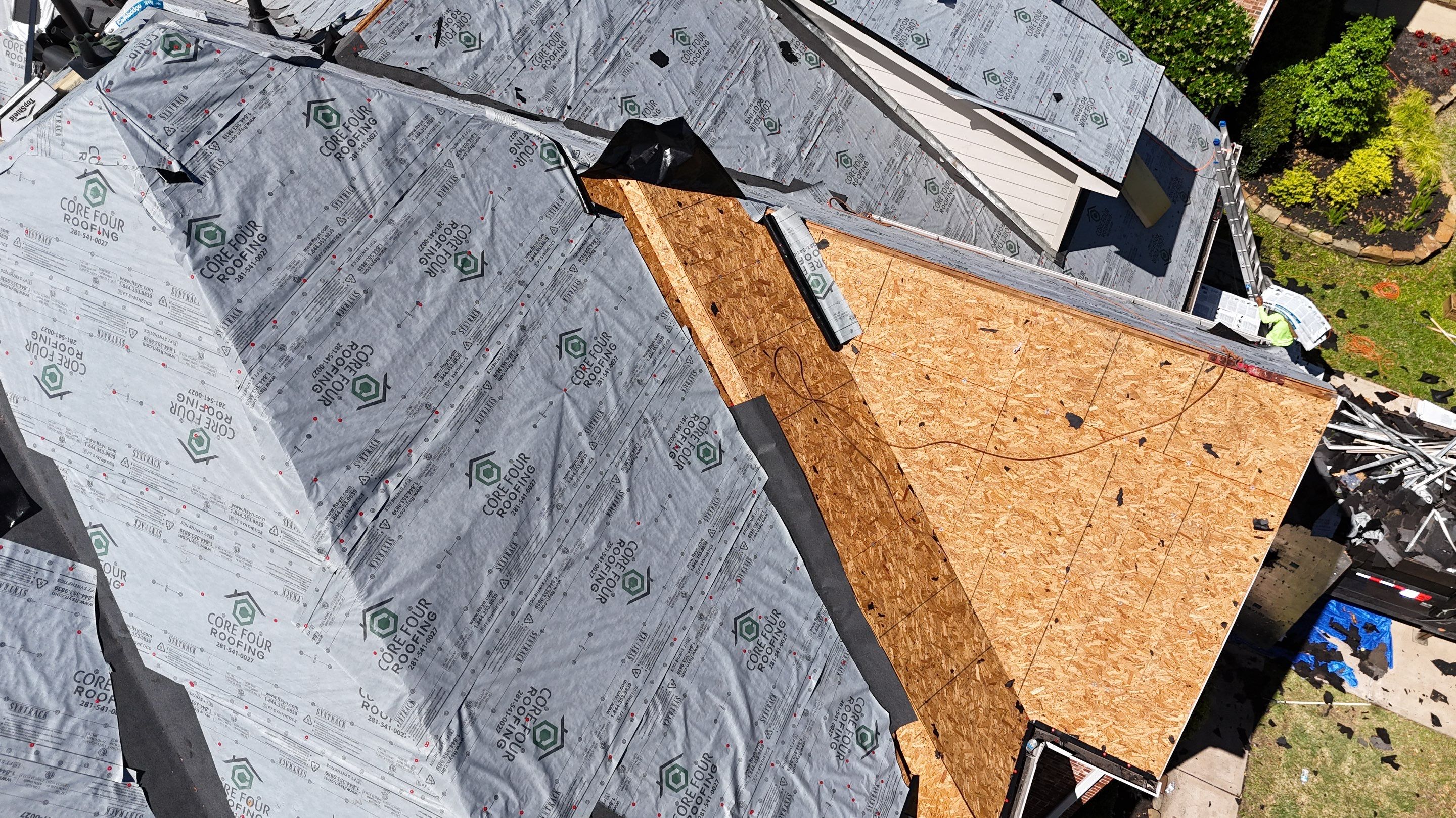 Residential Roofing Installation using Architectural Shingles by Core Four Roofing